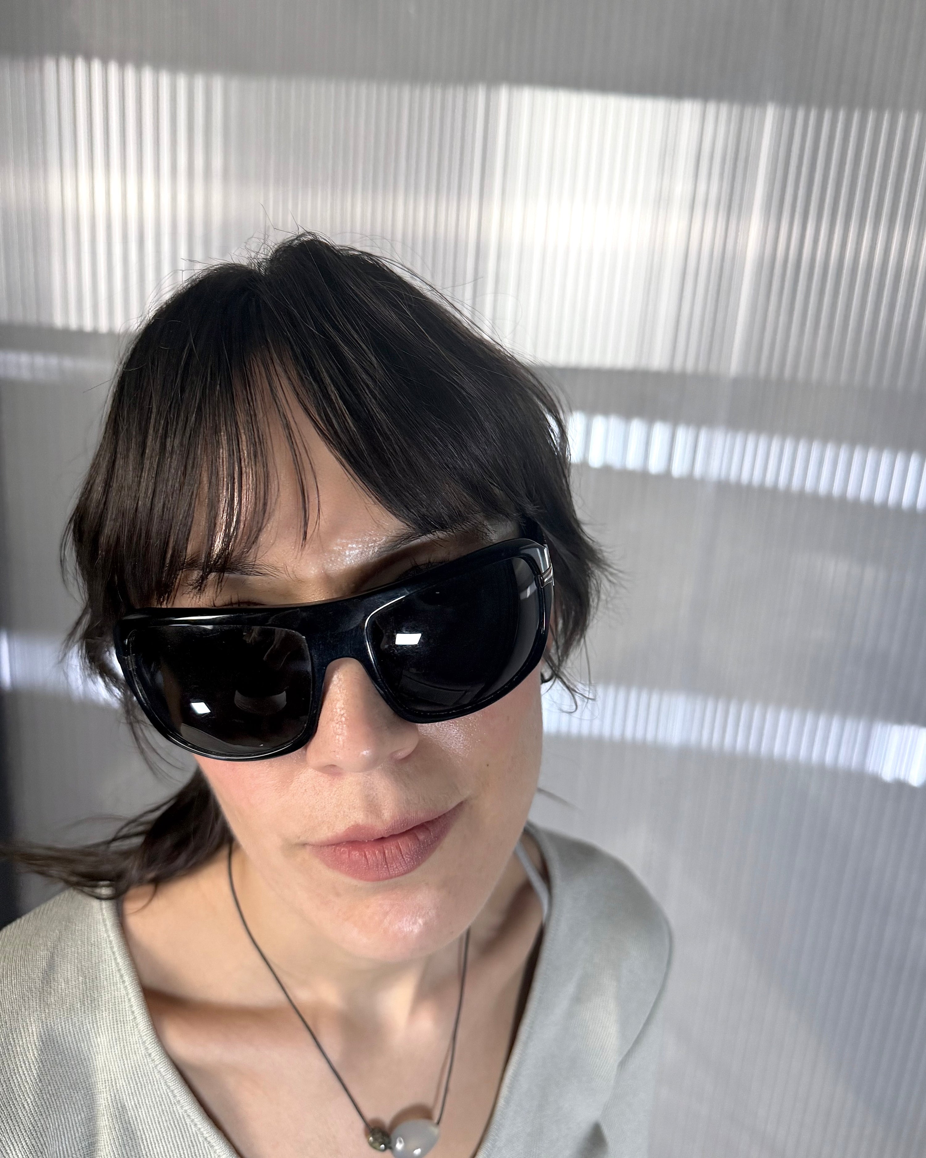 Just Cavalli wrap around black lens sunglasses