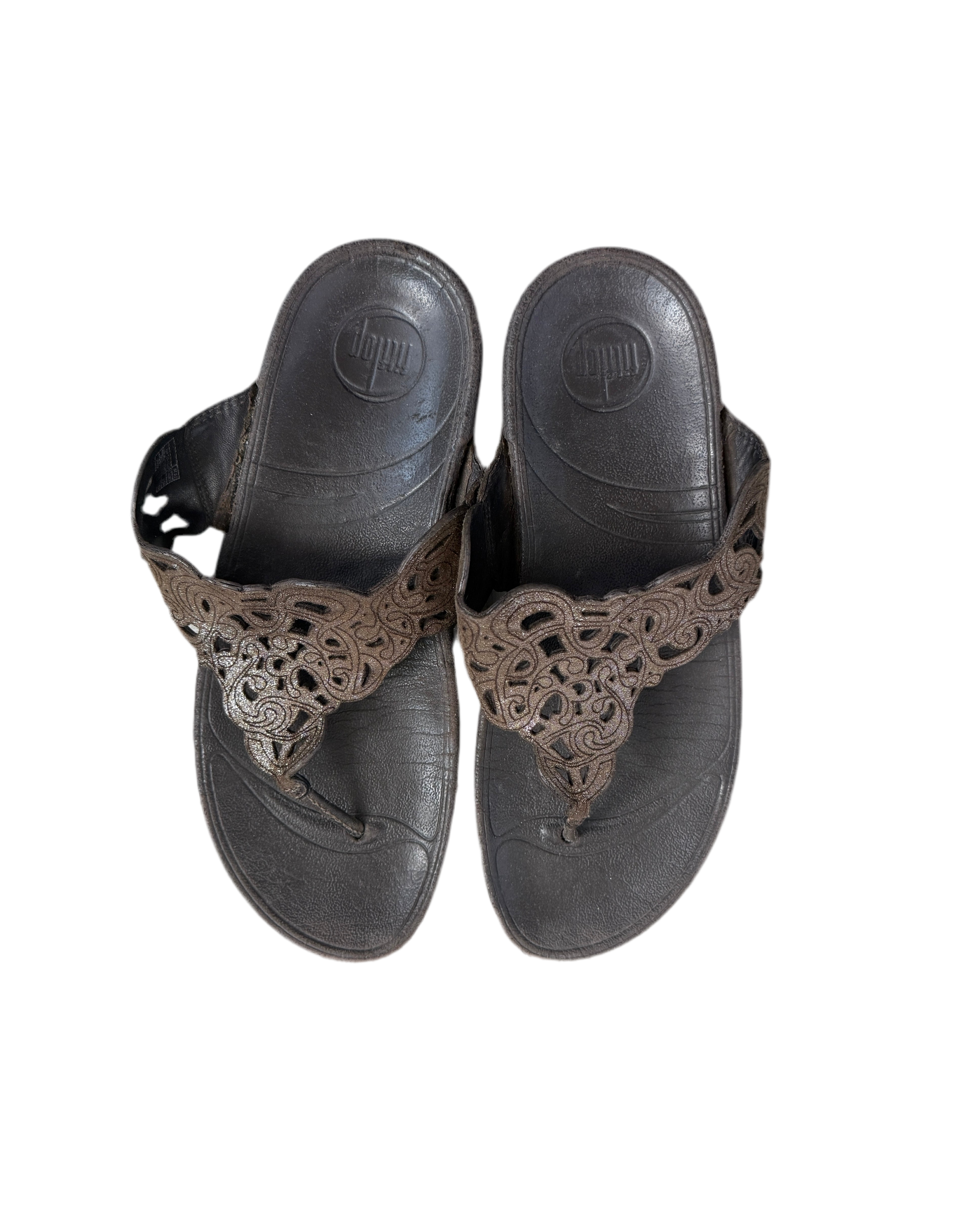 fitflop leather strap flip flop sandals
