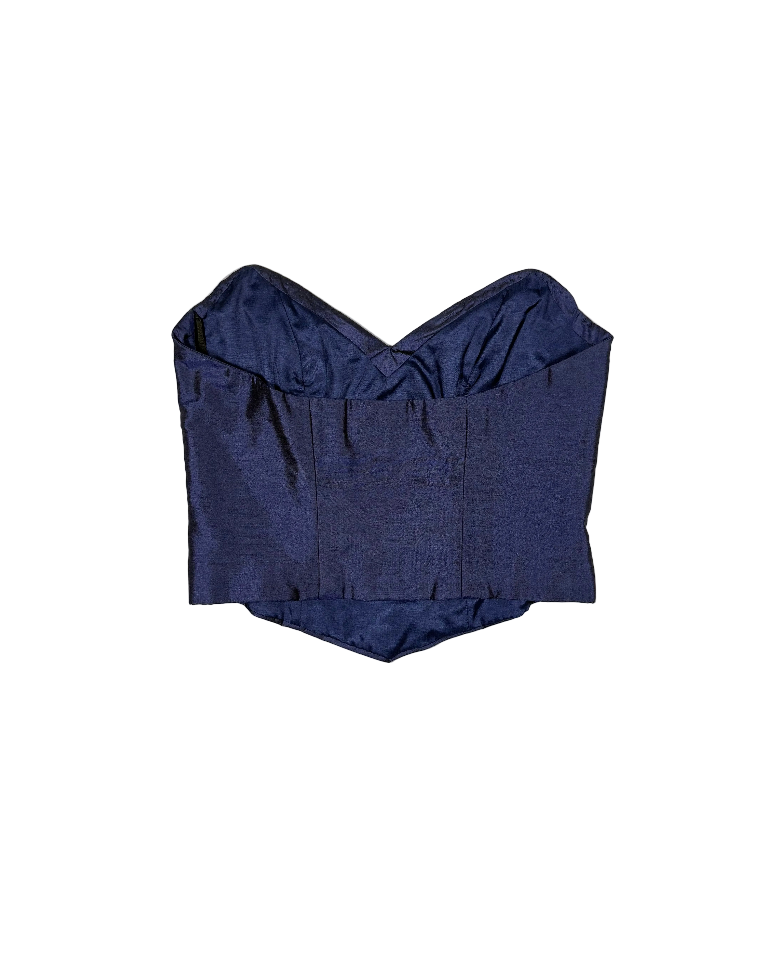 pointy bust silk clean corset