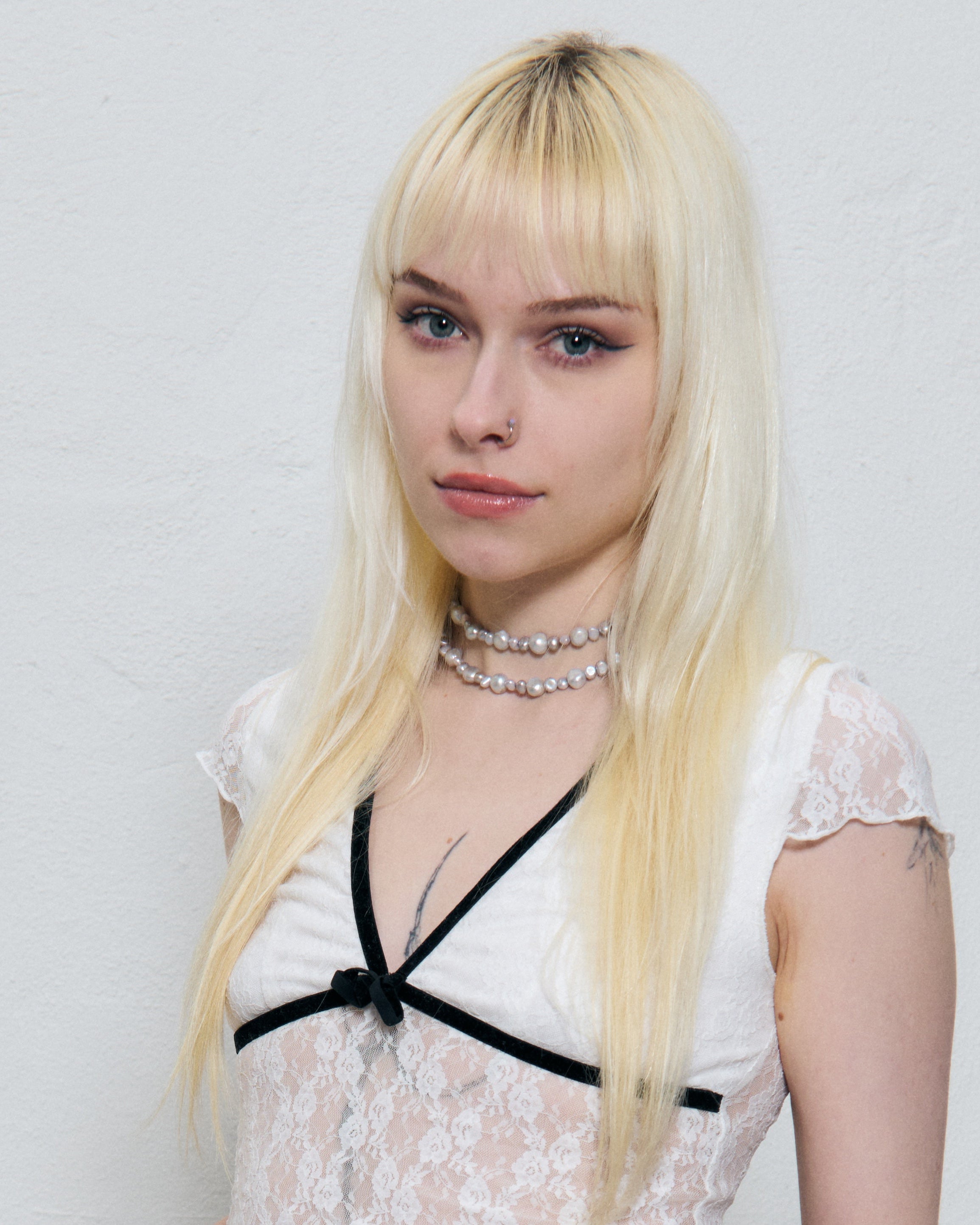 RE-MADE sweetwater iridescent small & big pearl necklace