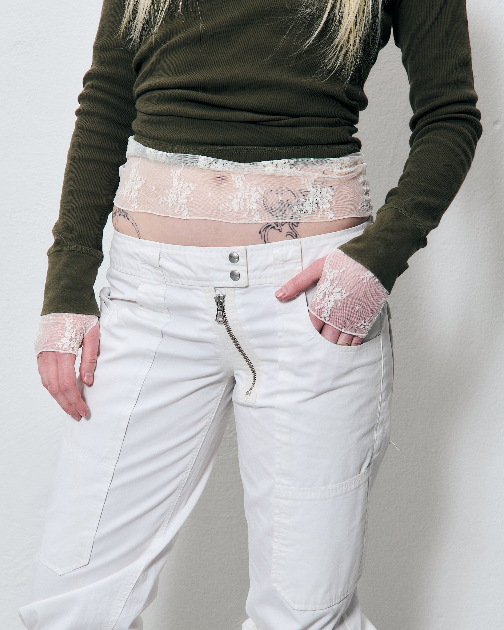 Miss Sixty cotton cargo capri trousers