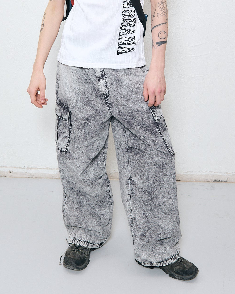 stonewash parachute trousers