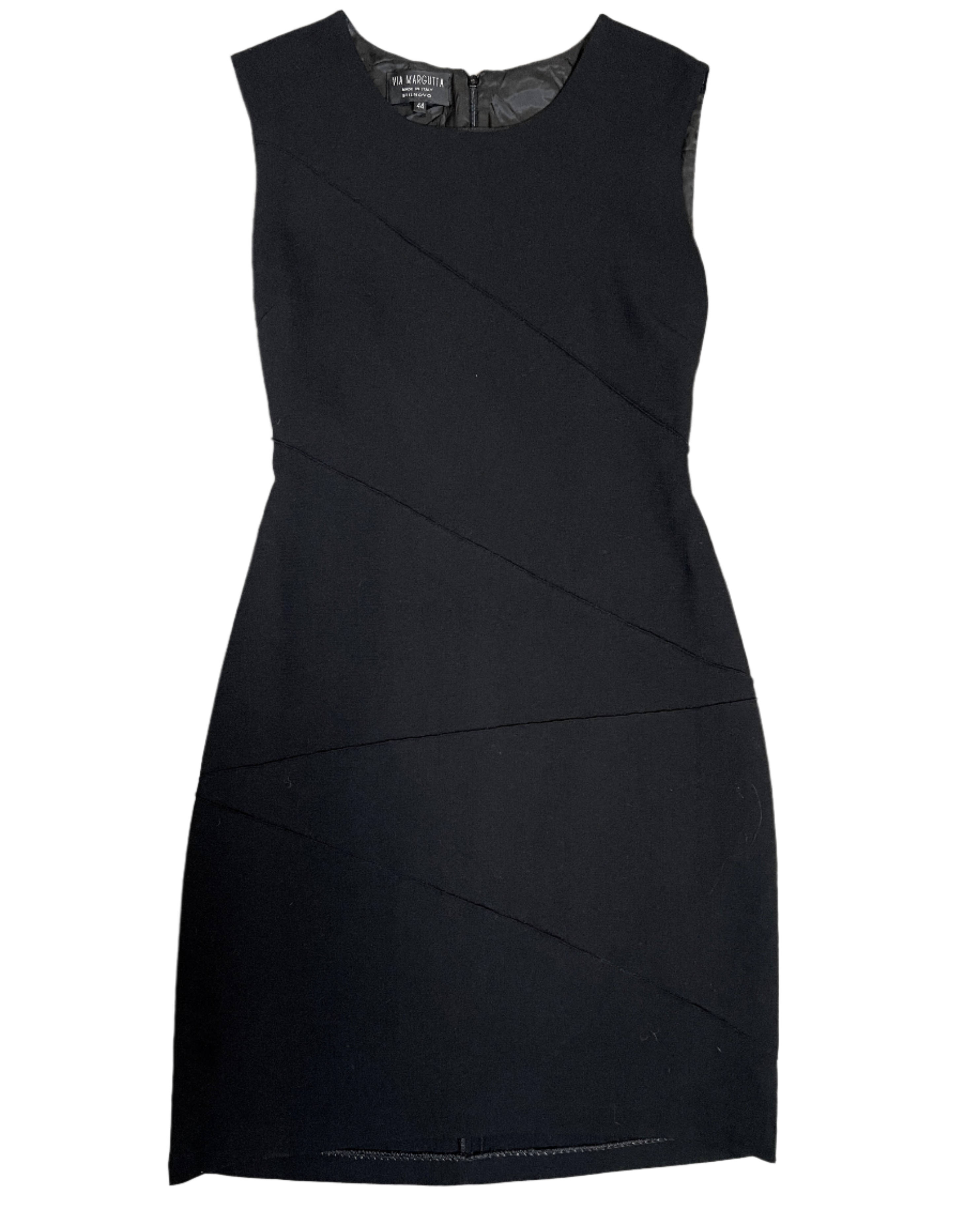 diagonal seams midi dress