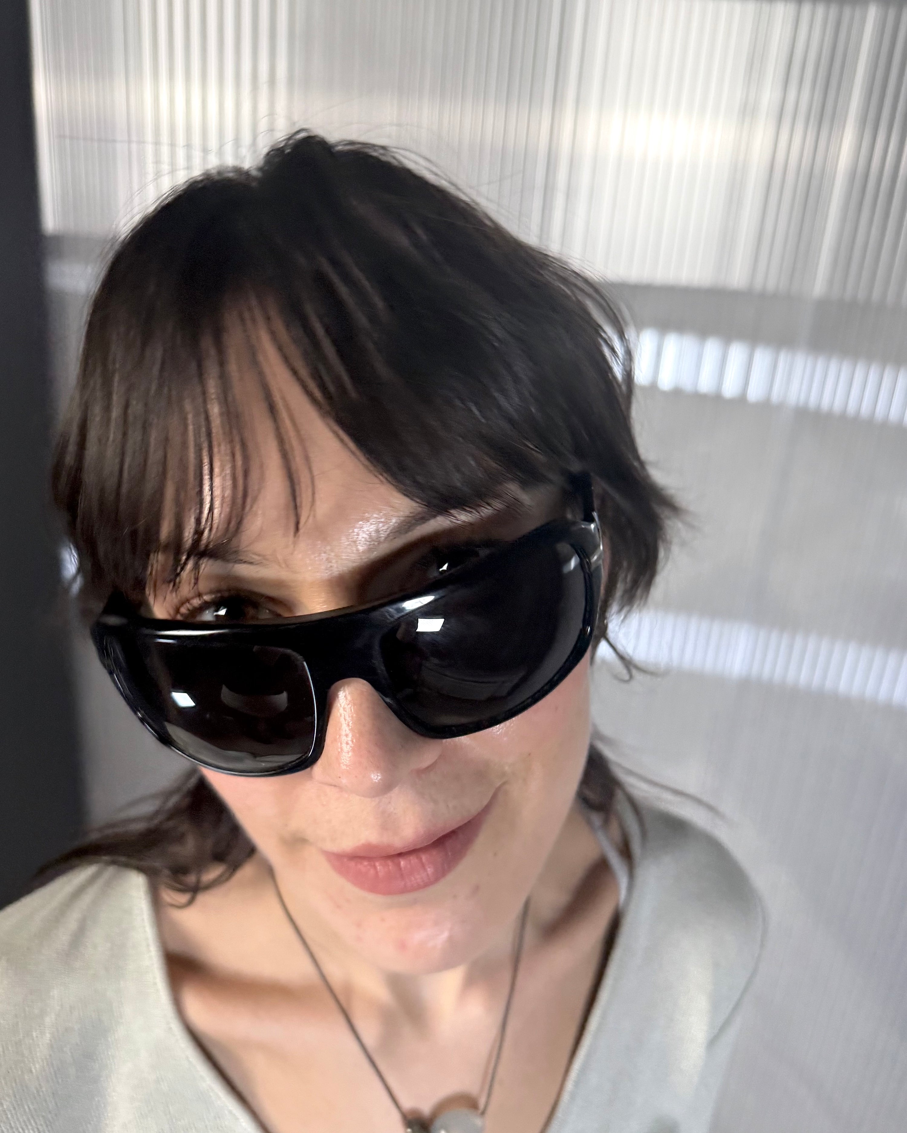 Just Cavalli wrap around black lens sunglasses