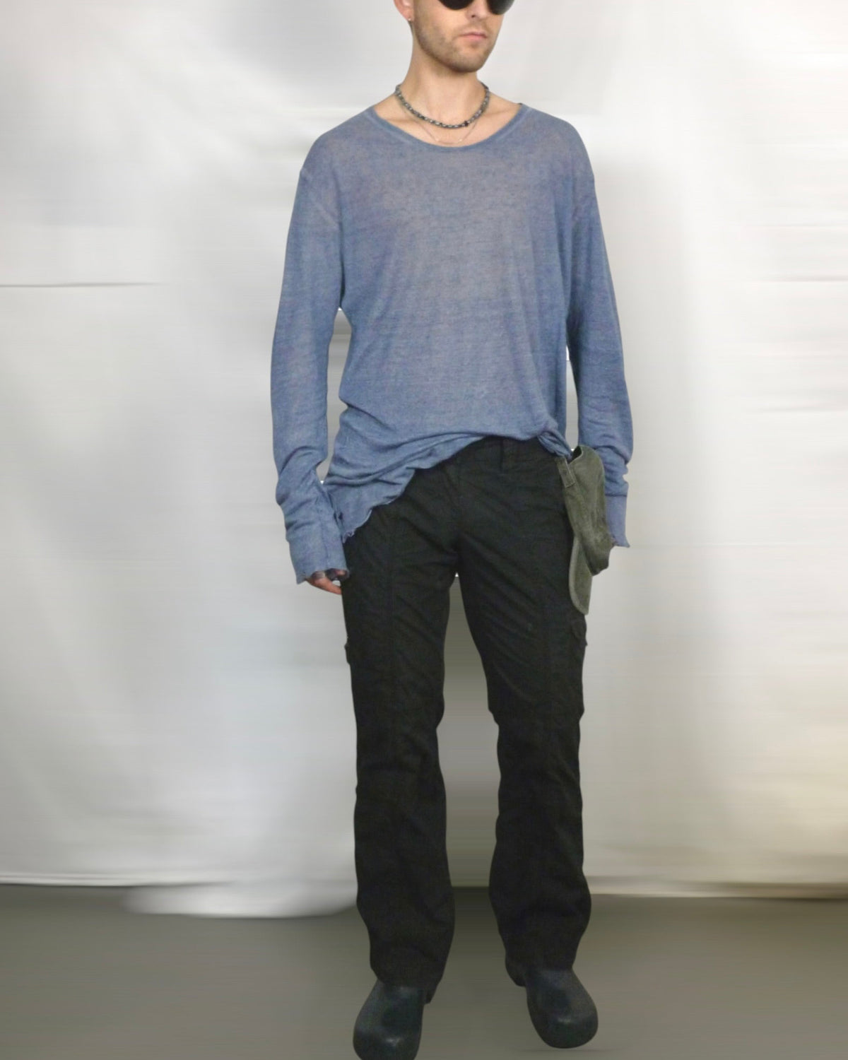 QS light cotton cargo trousers