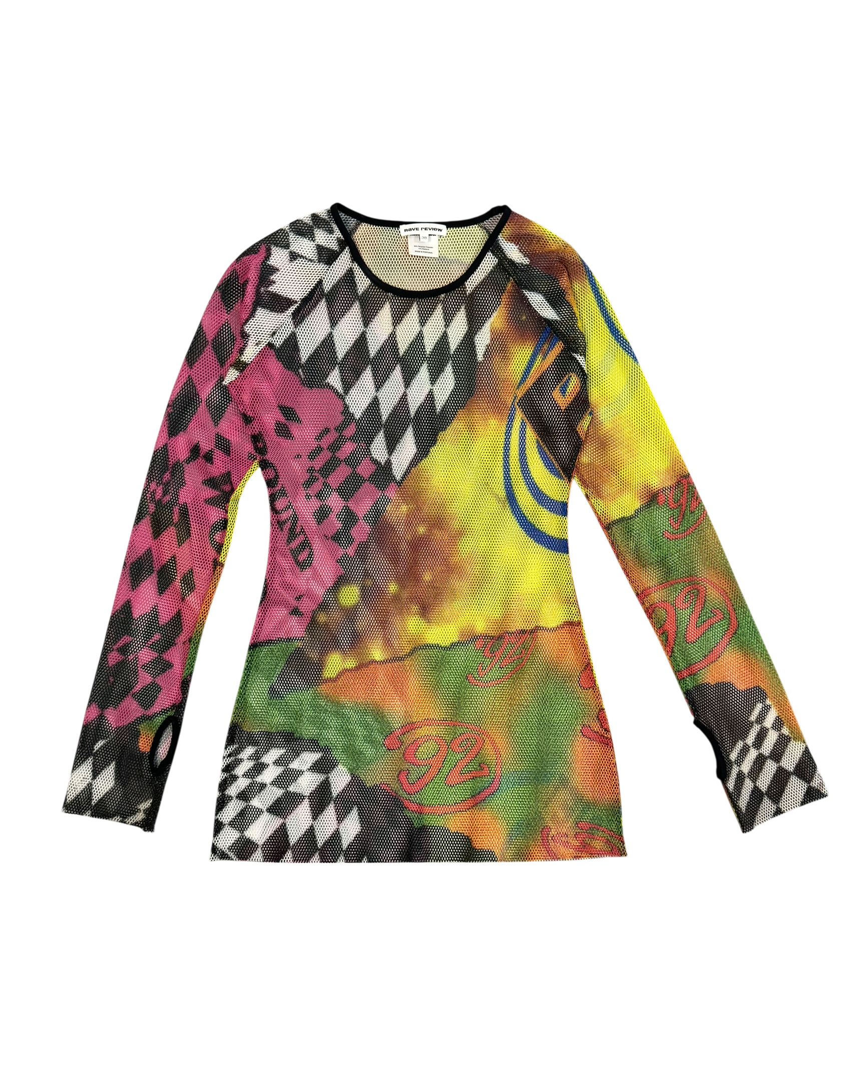 Rave Review mesh long sleeve tunic