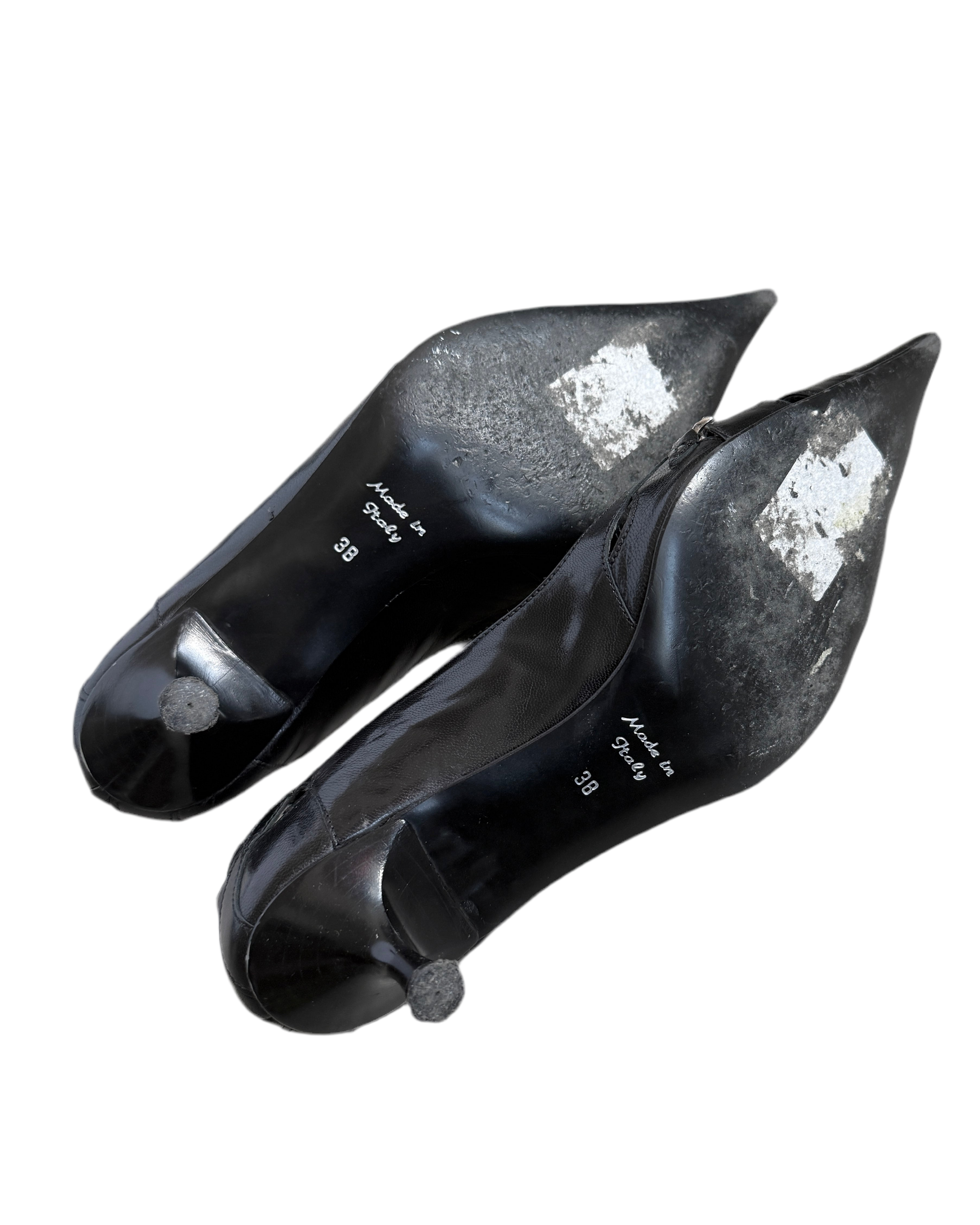 bianco leather kitten heels