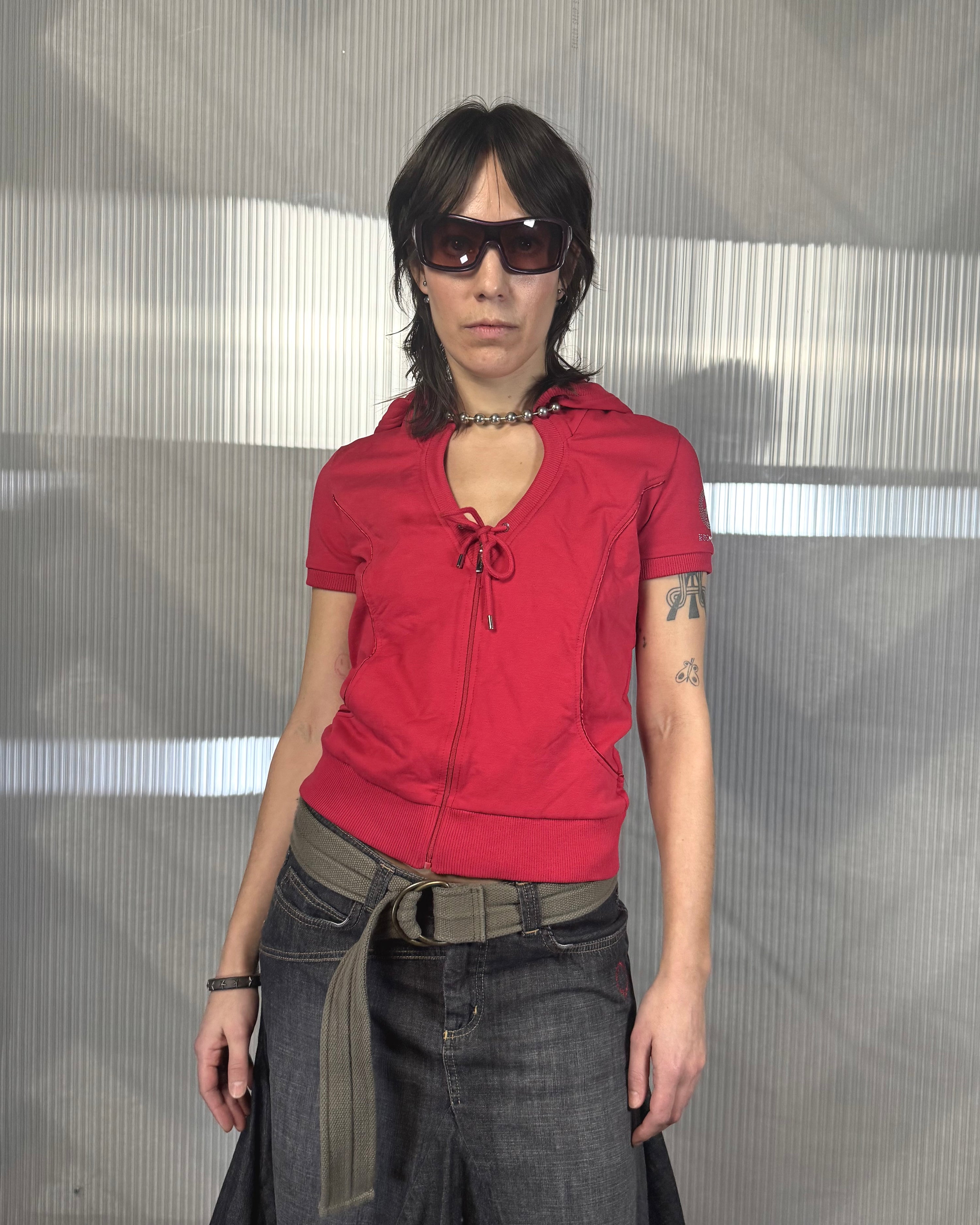 escada scooped short sleeve t-shirt hoodie