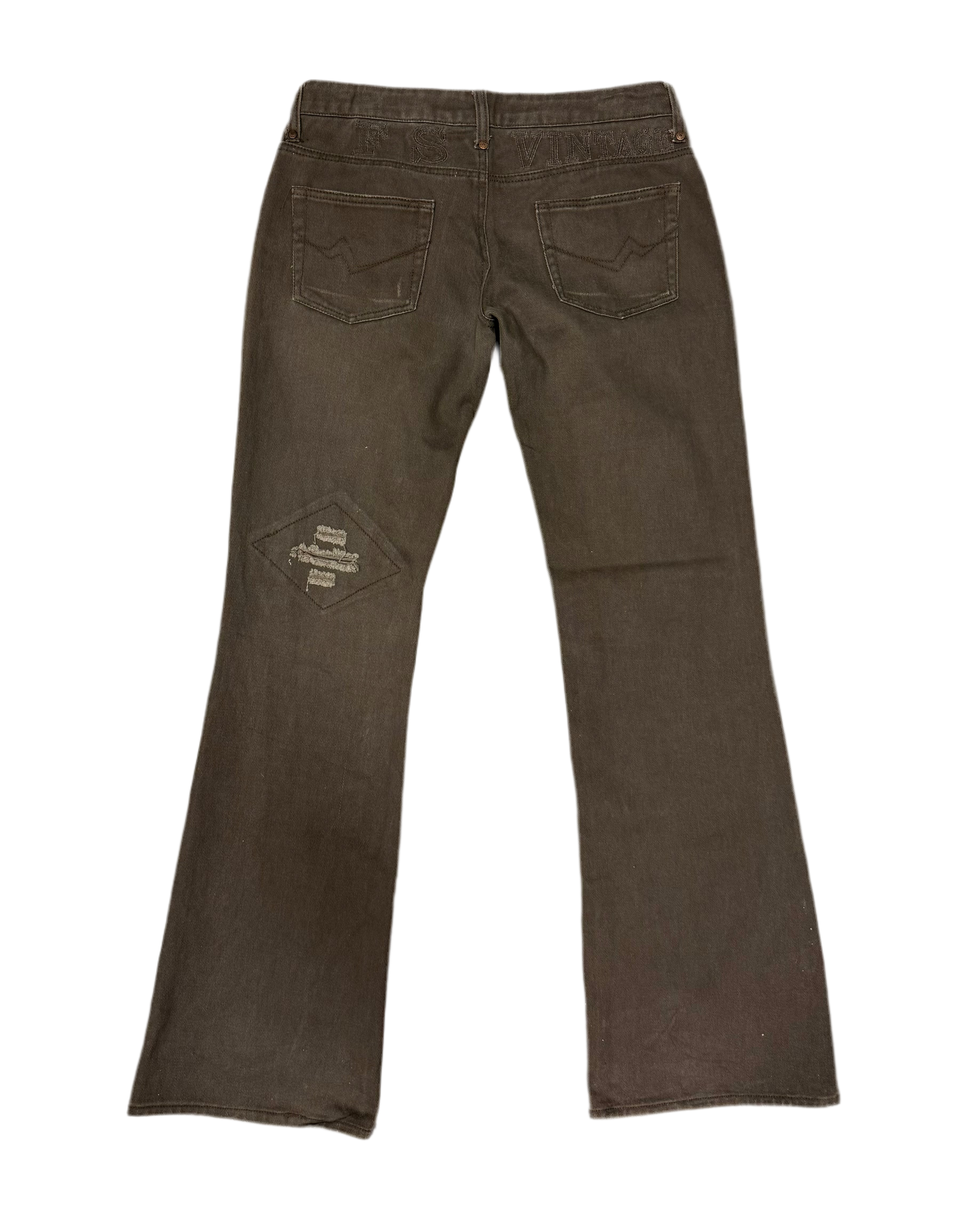 fishbone low waisted bootcut jeans