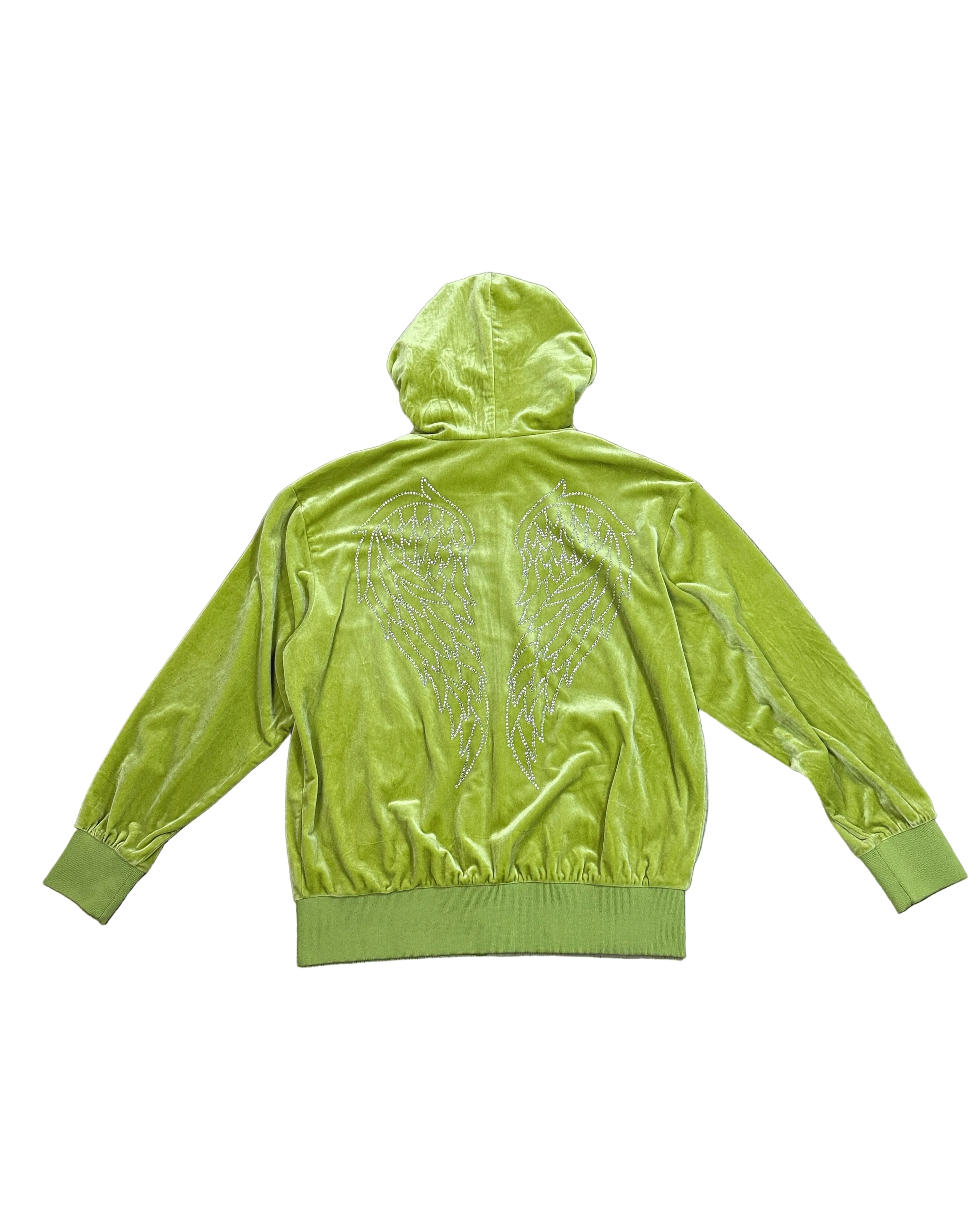 I AM GIA velour oversized zip hoodie