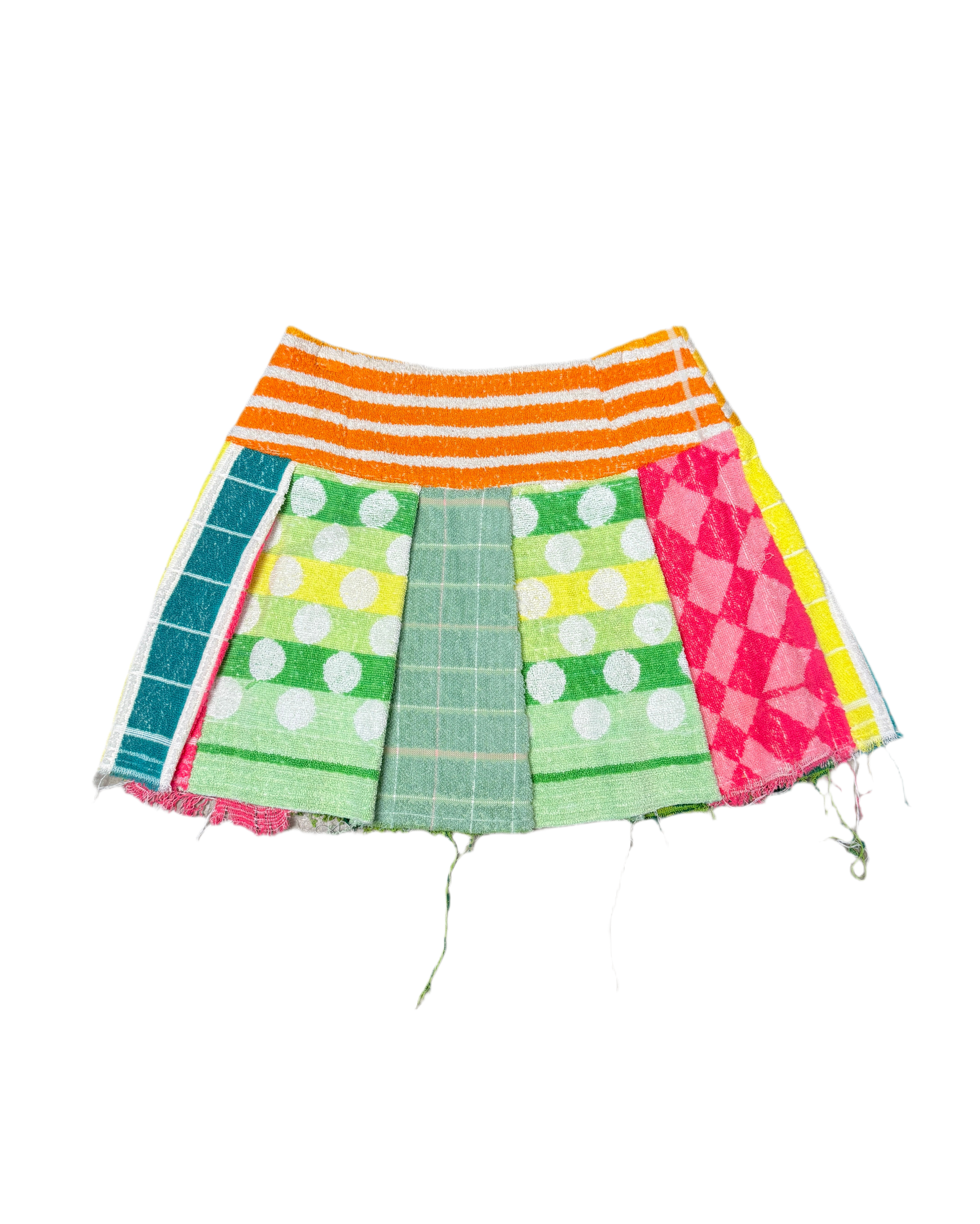 RAVE REVIEW towel pleated mini skirt