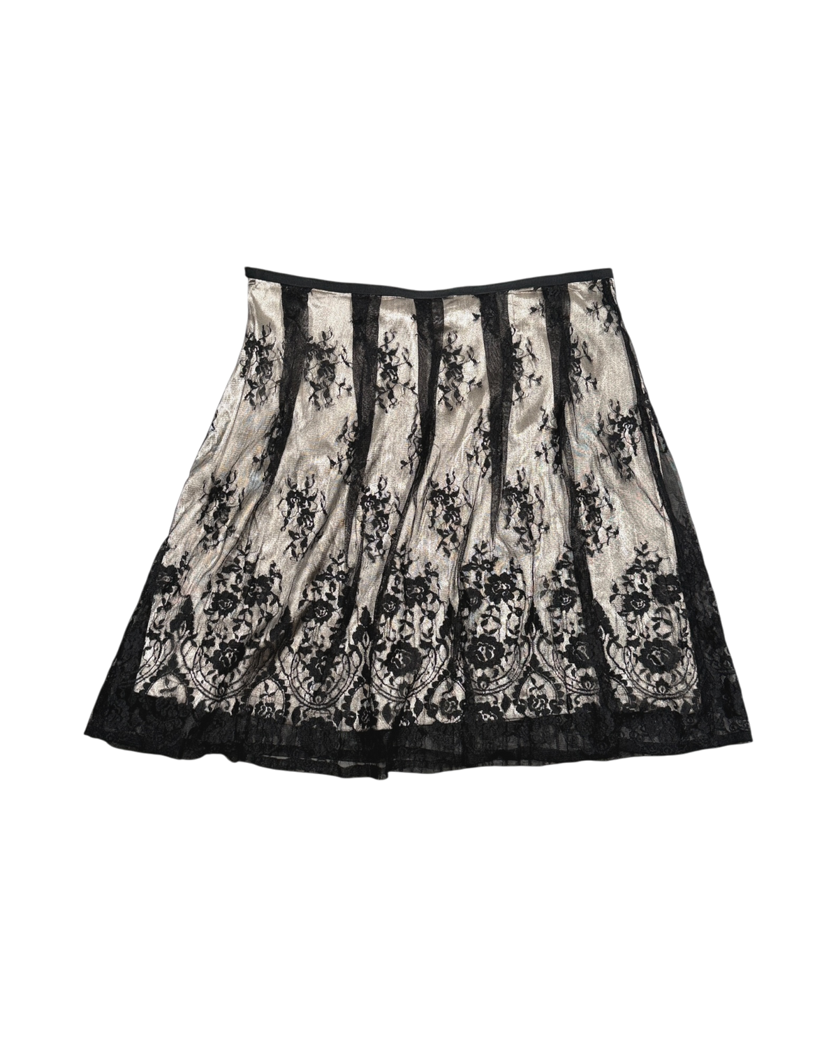 satin lace skirt