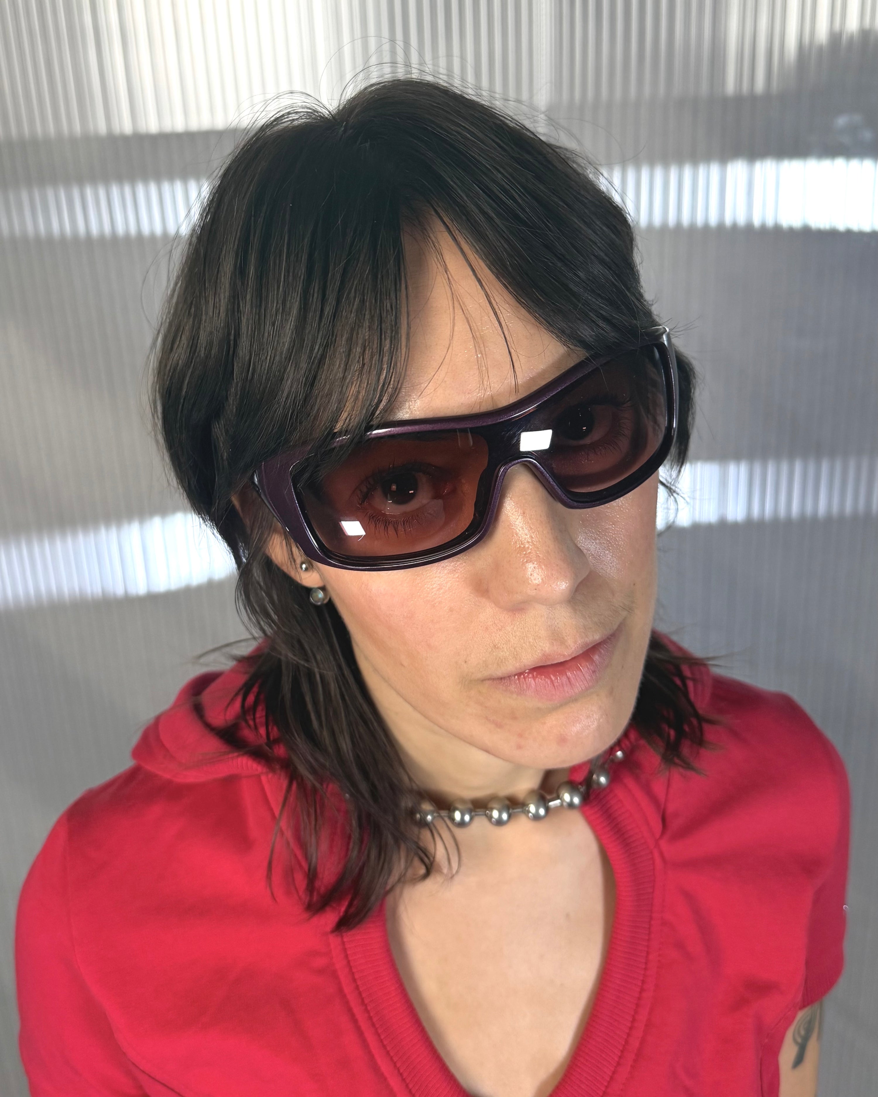 OAKLEY 'forsake' tonal dark red frame sunglasses