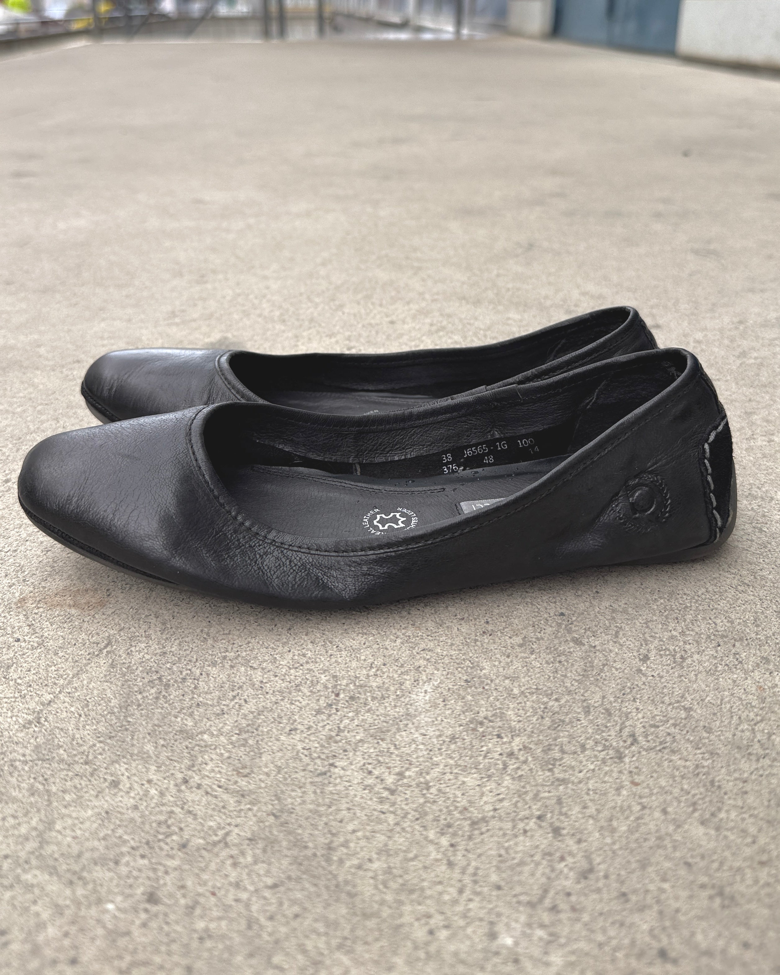 bugatti leather ballerina shoes
