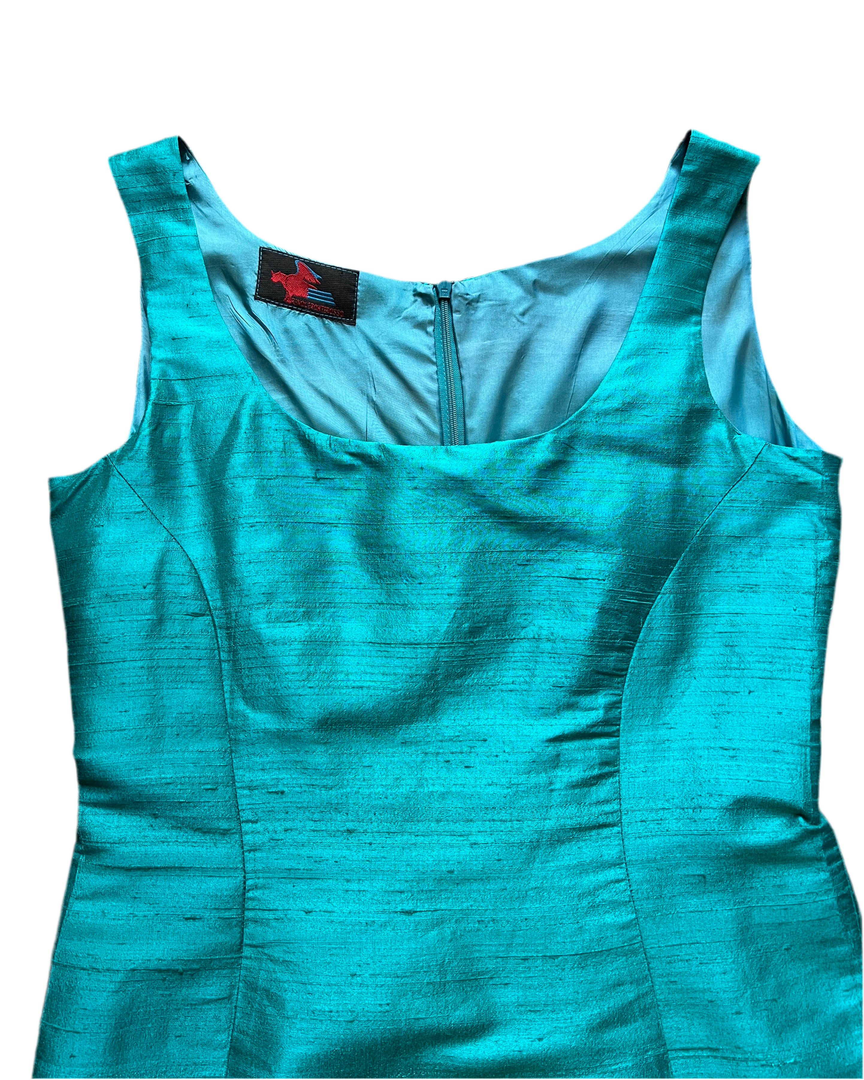 raw silk mini dress