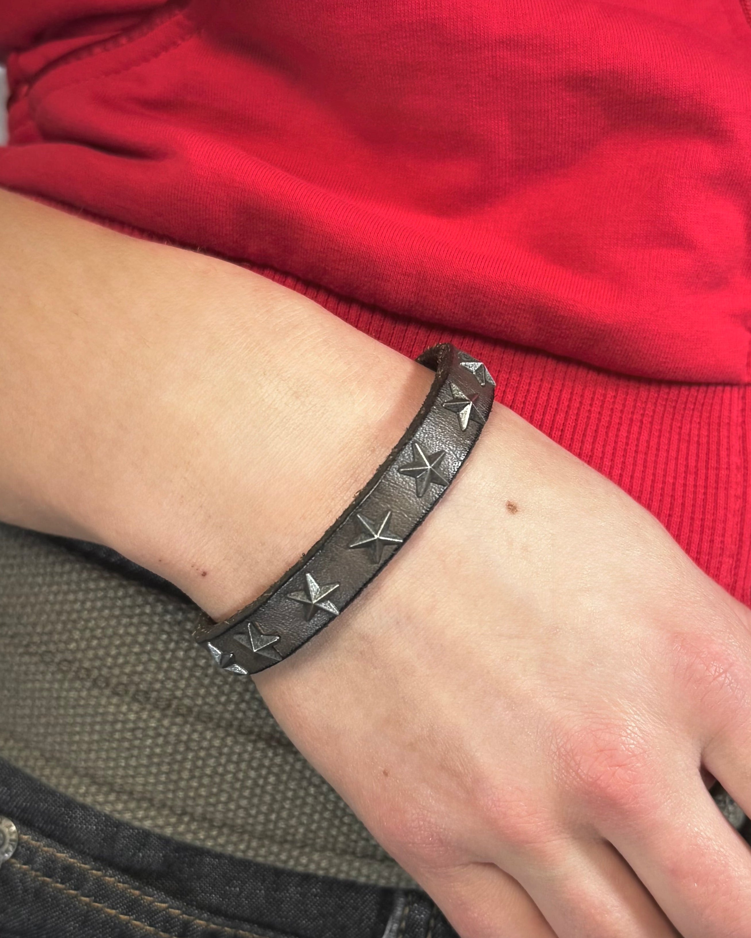 Liebeskind Berlin studded stars leather bracelet