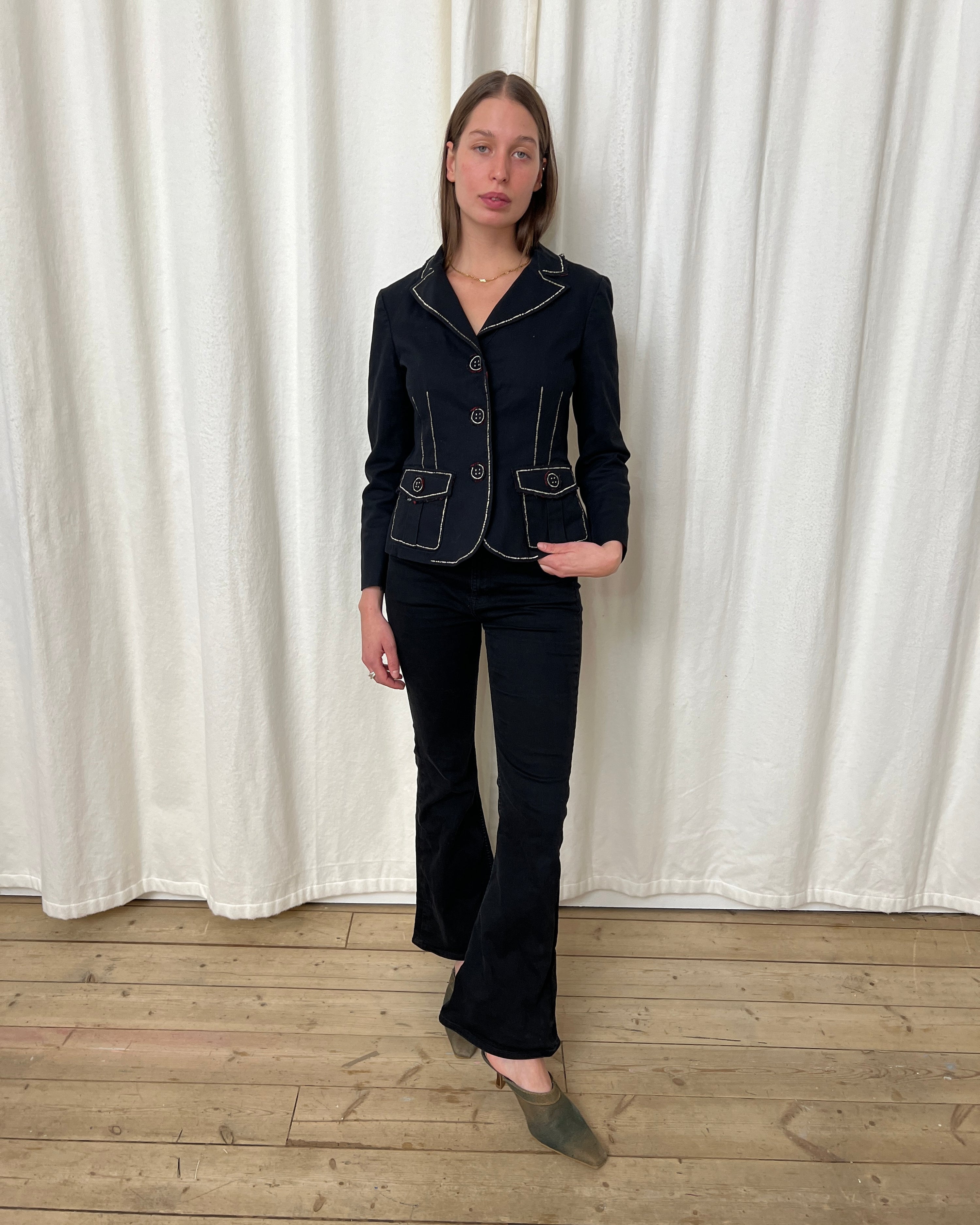MOSCHINO fitted stitched blazer
