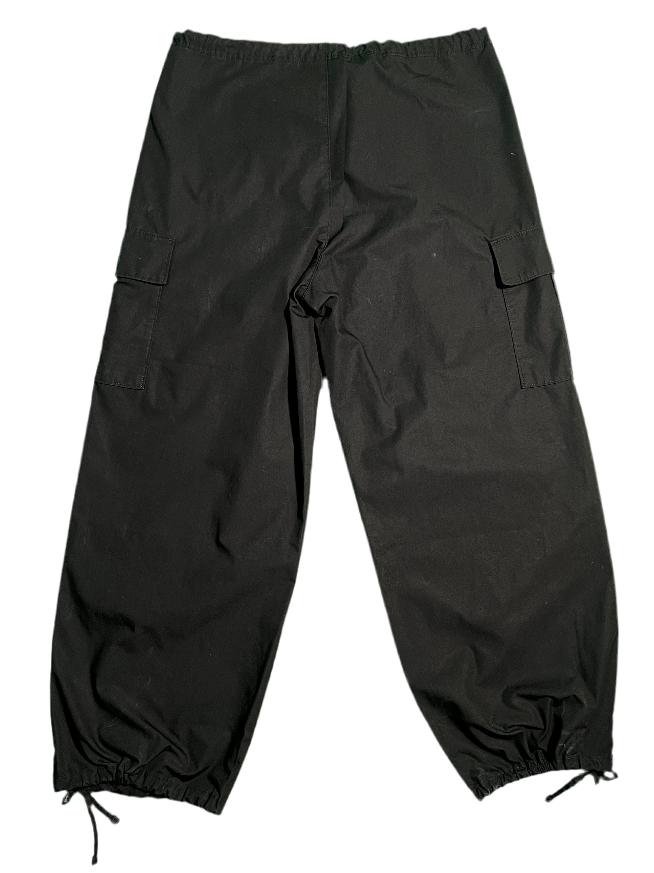 oversized tech cotton cargo trousers