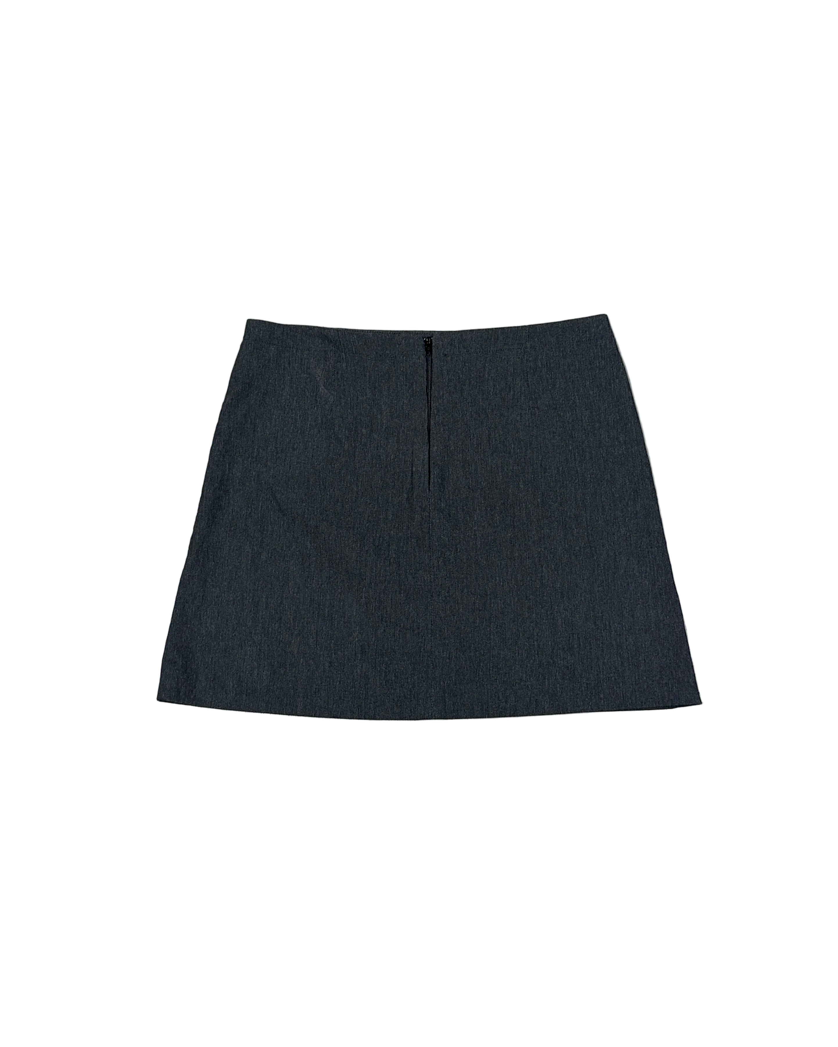 stretchy mini skirt w side slit