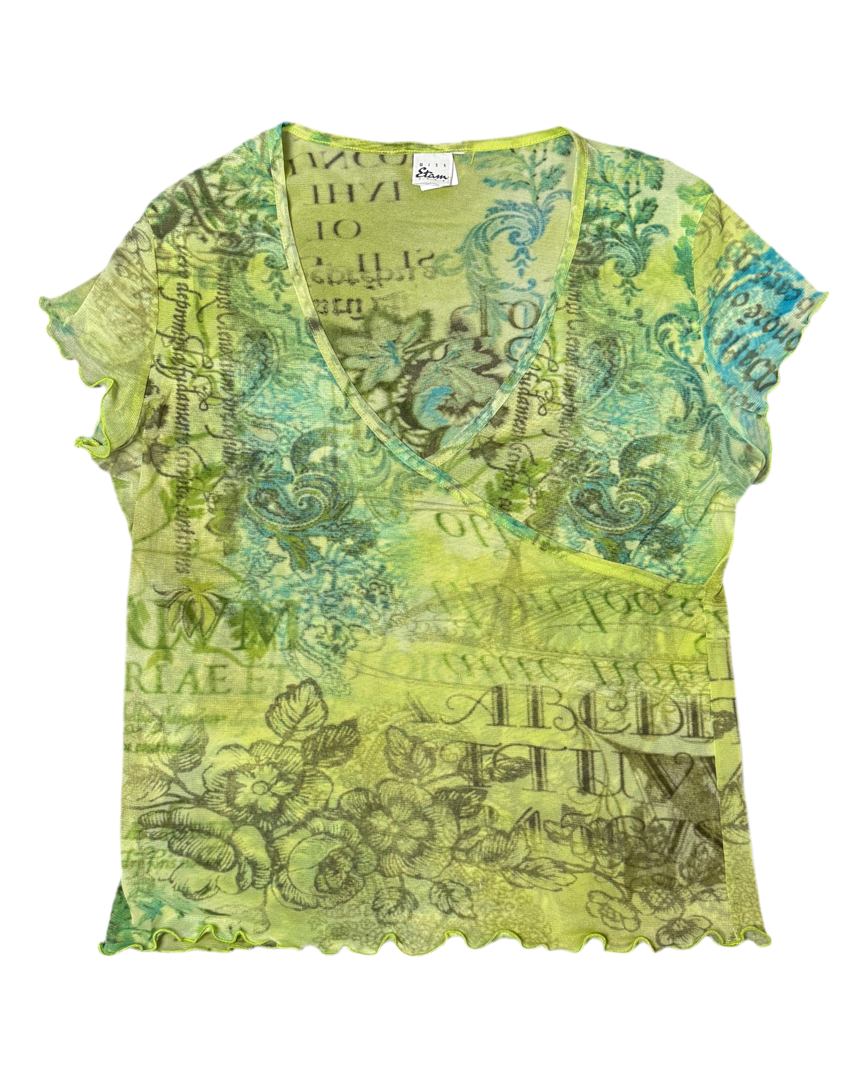 Miss Etam printed mesh t-shirt