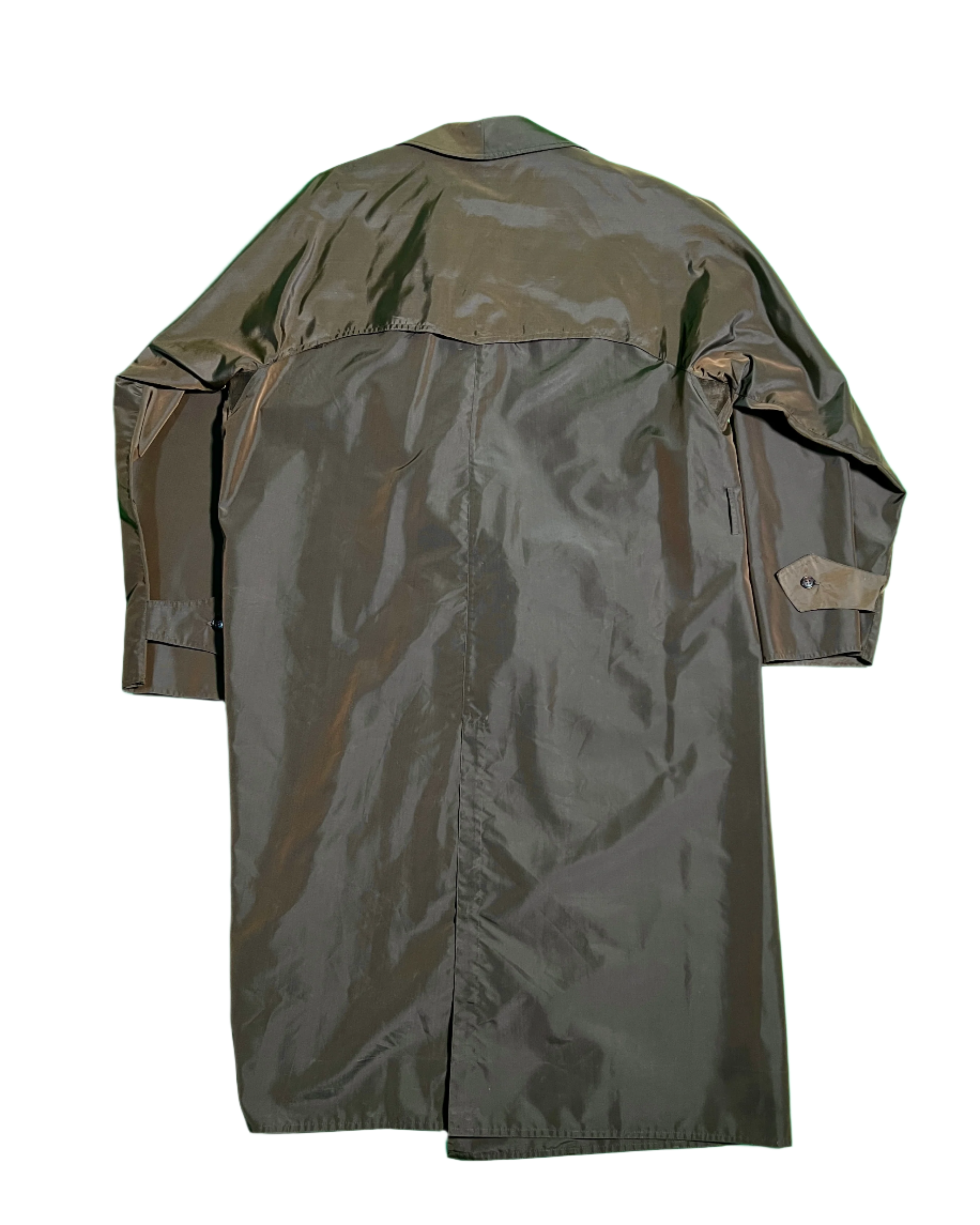 tech nylon trench coat