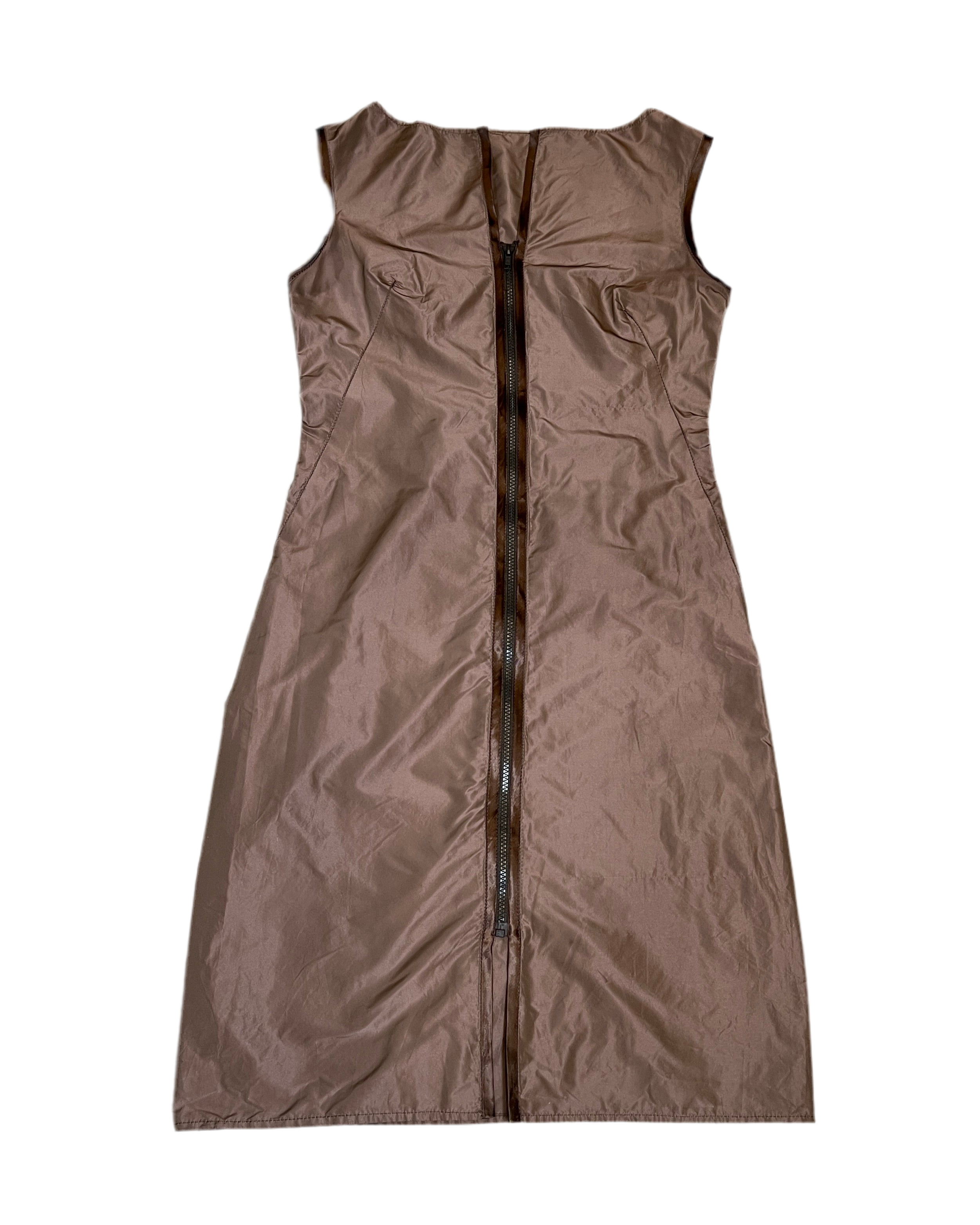 tech fabric midi dress