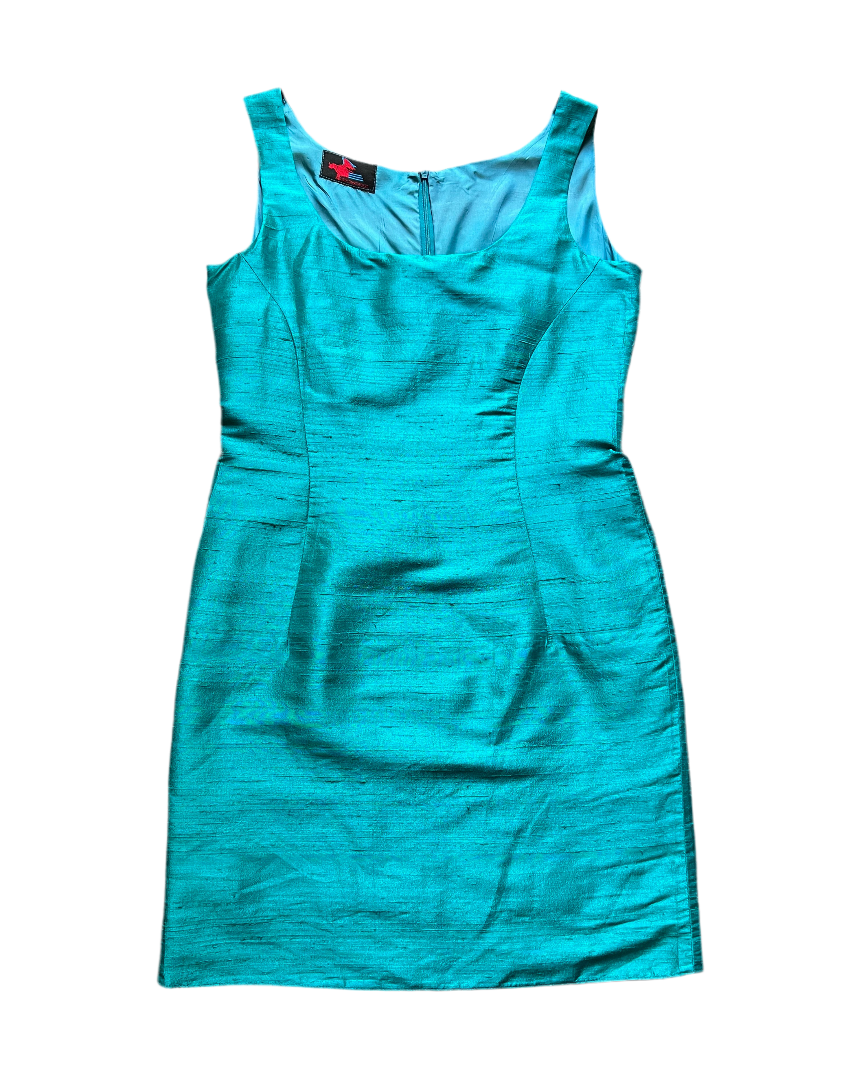 raw silk mini dress