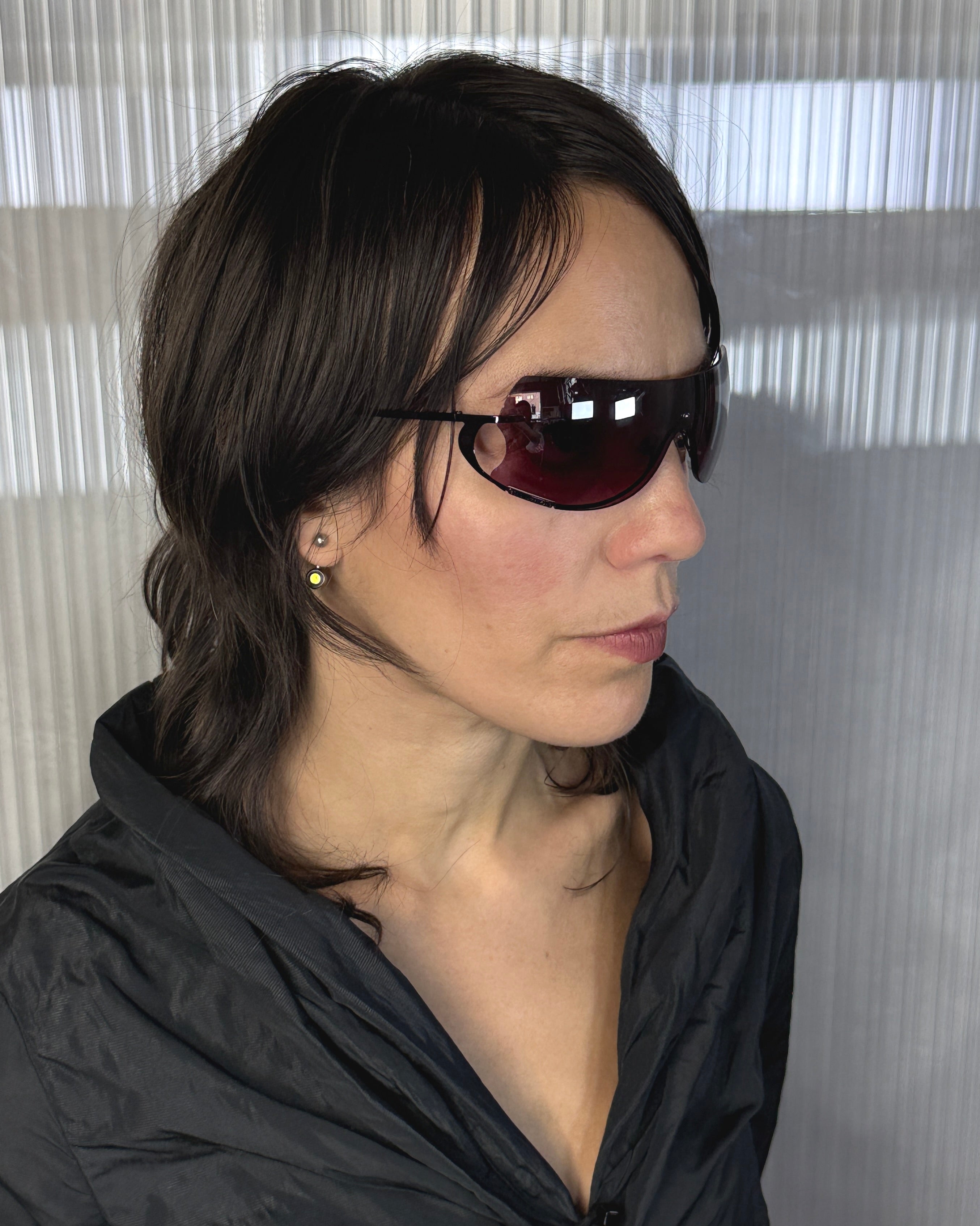 frameless unibrow sunglasses