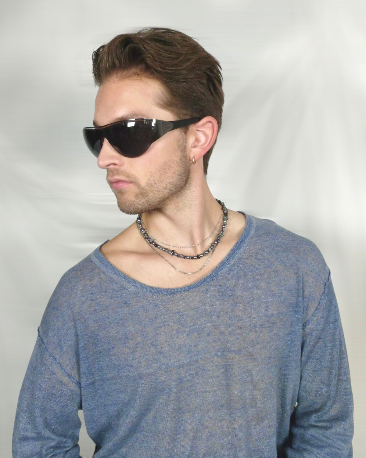 Pilgrim unibrow sporty frameless sunglasses