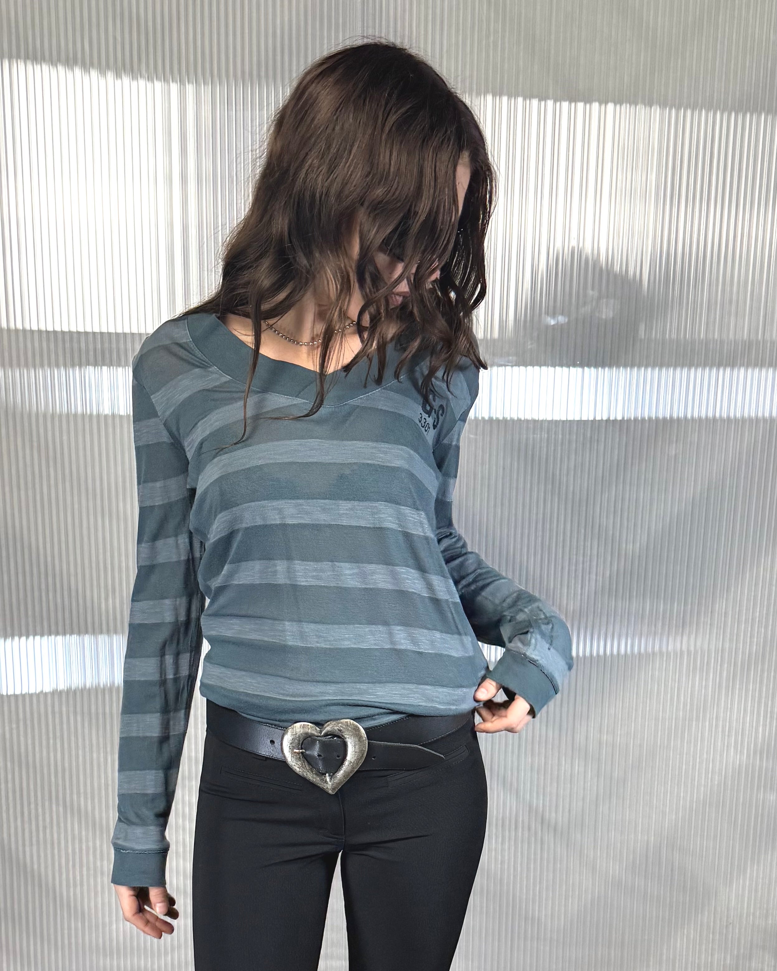 G STAR RAW striped soft long sleeve top