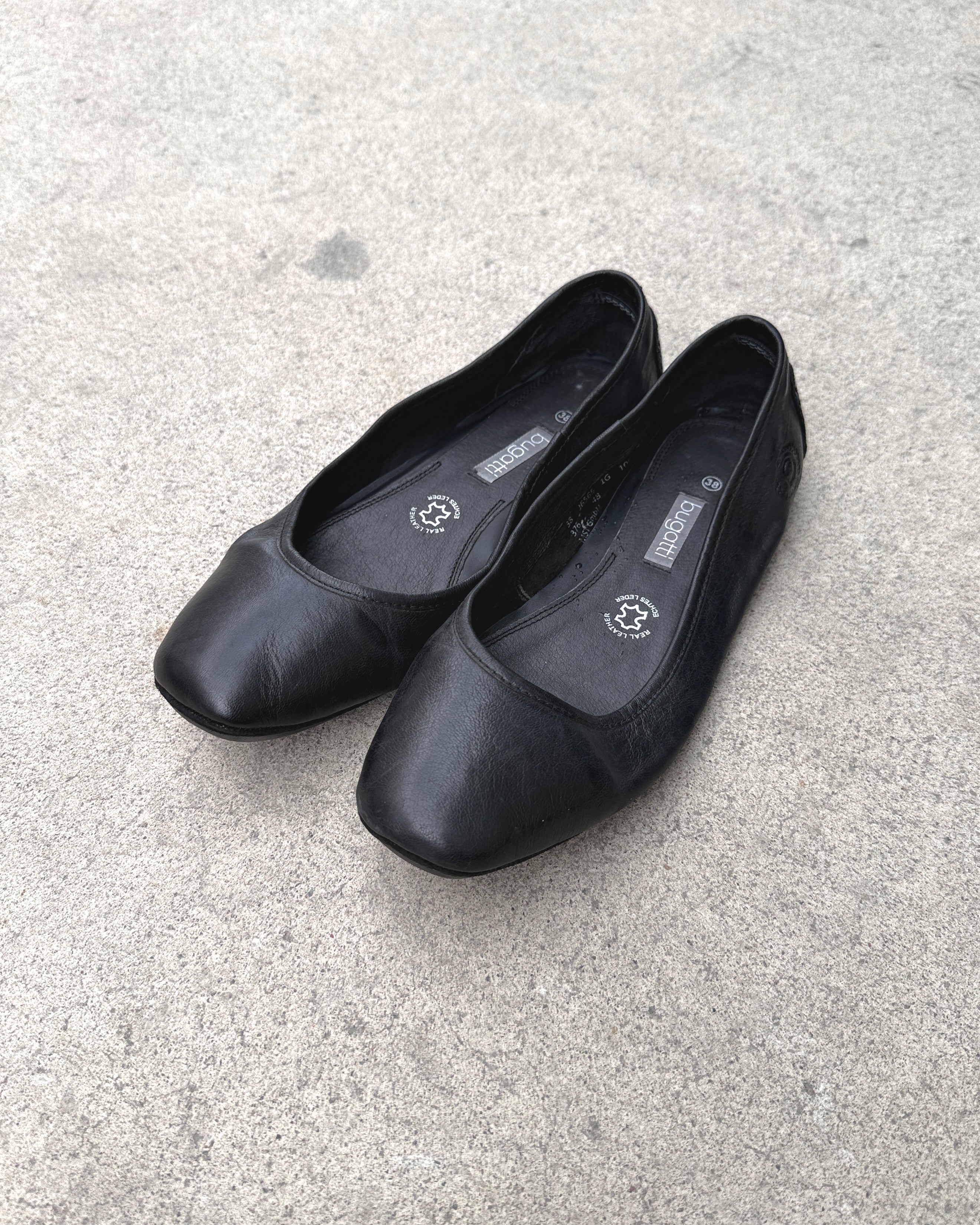 bugatti leather ballerina shoes