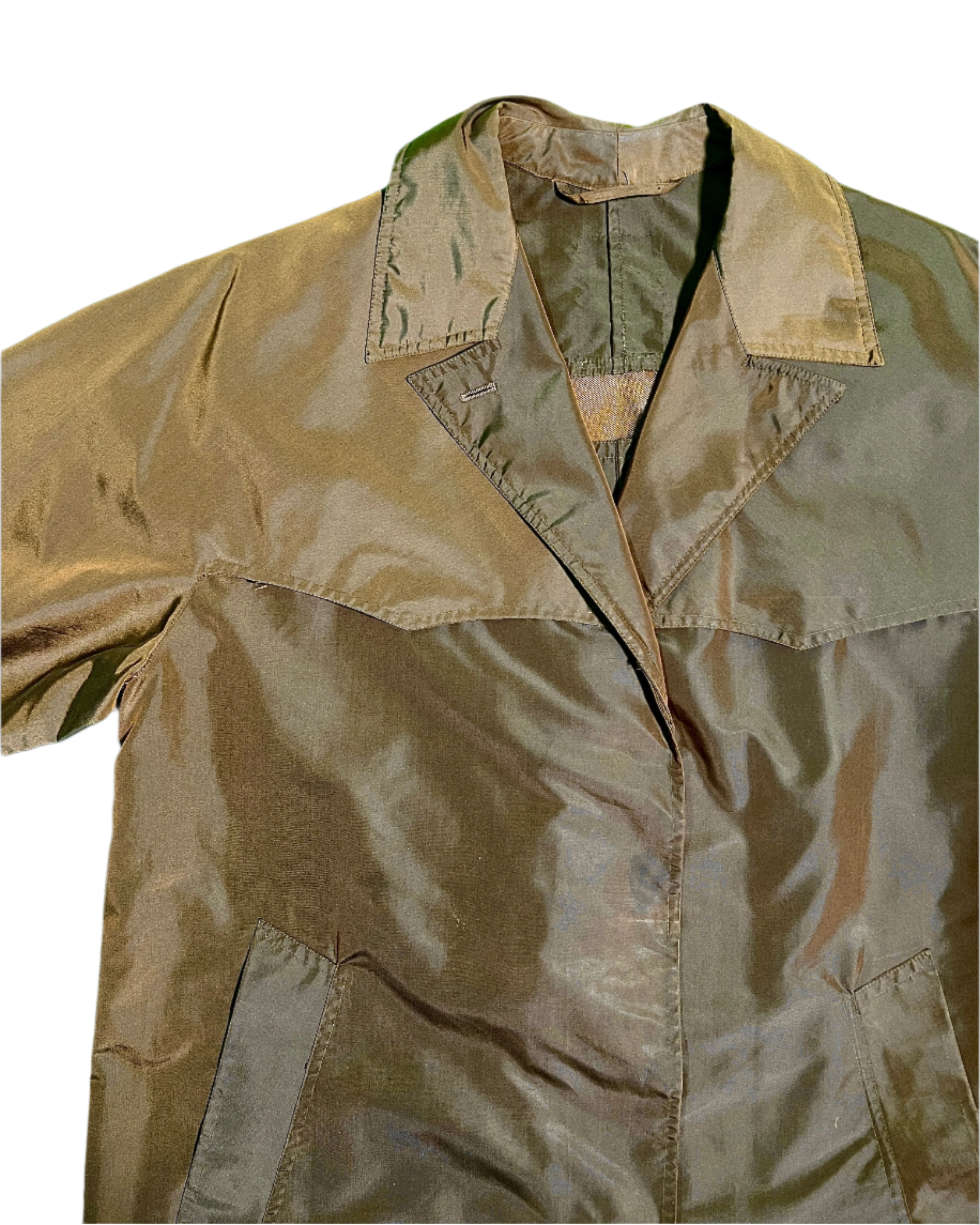 tech nylon trench coat