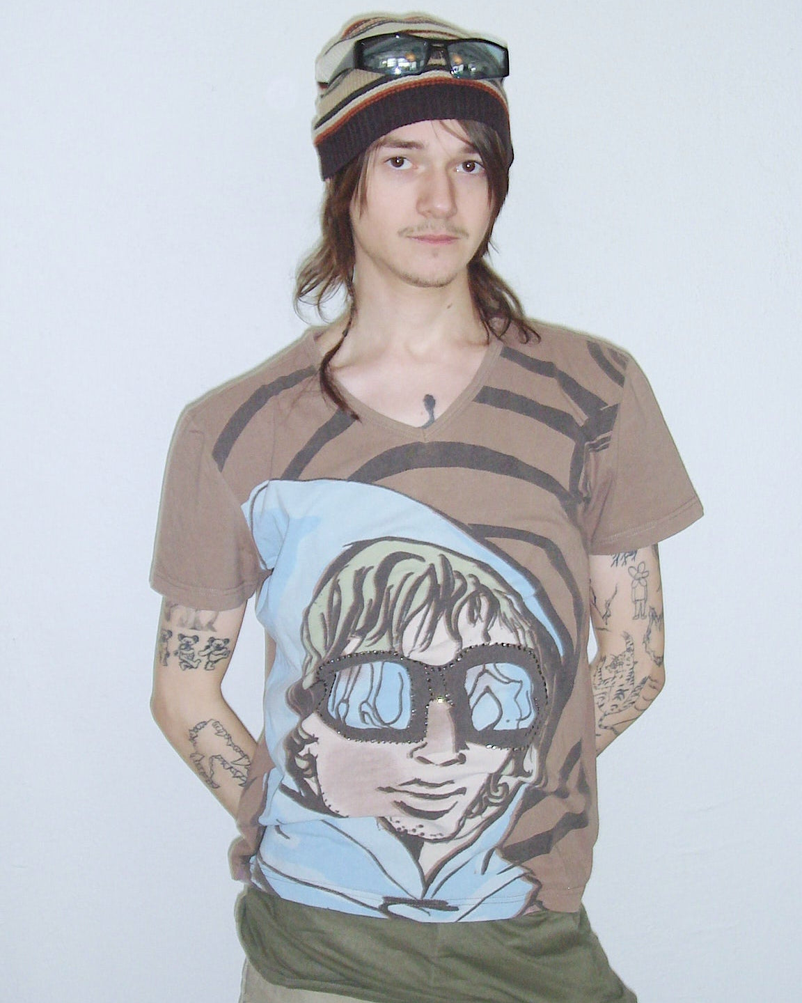 custo barcelona sketch face t-shirt