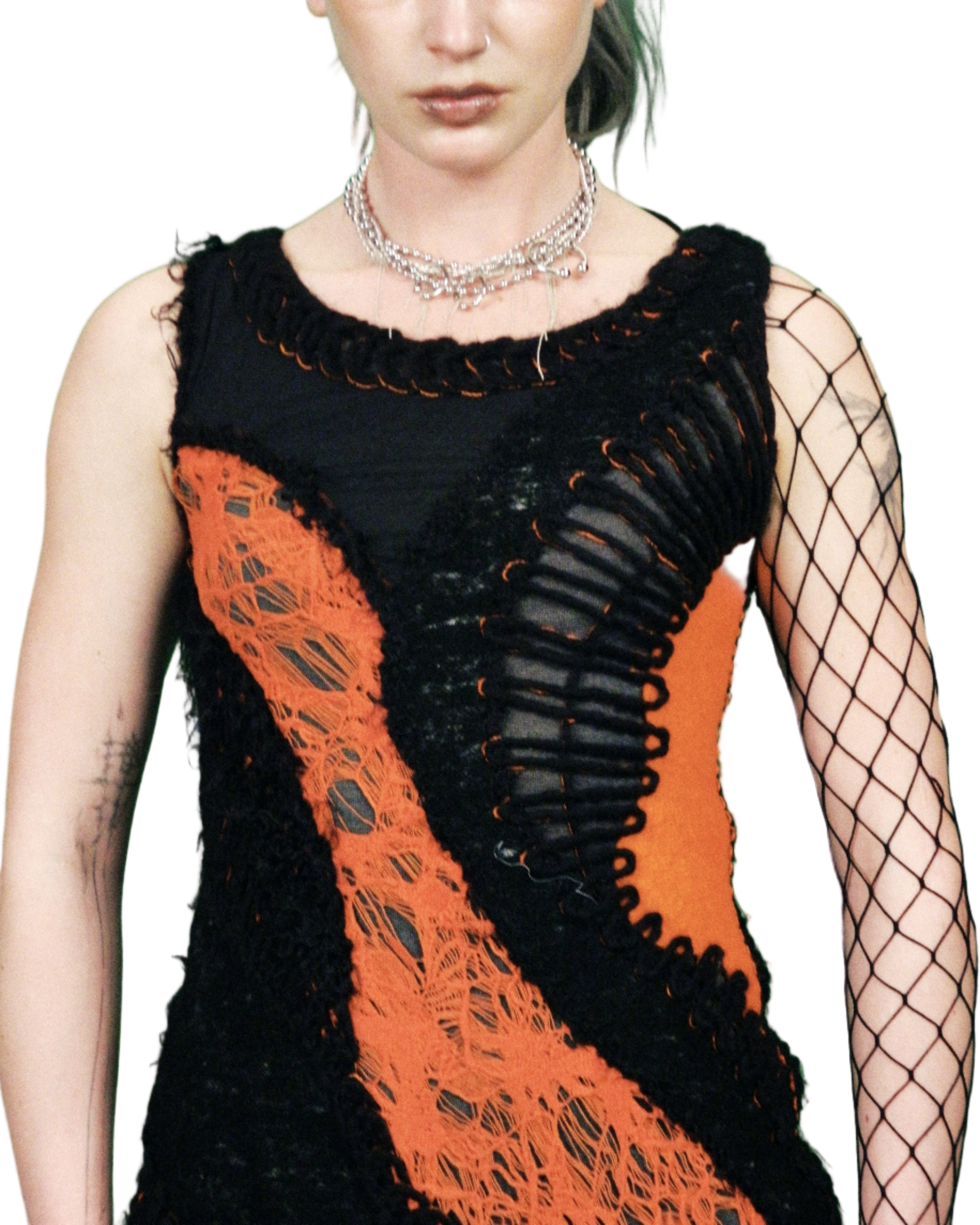 SAVE THE QUEEN messy pattern mini dress