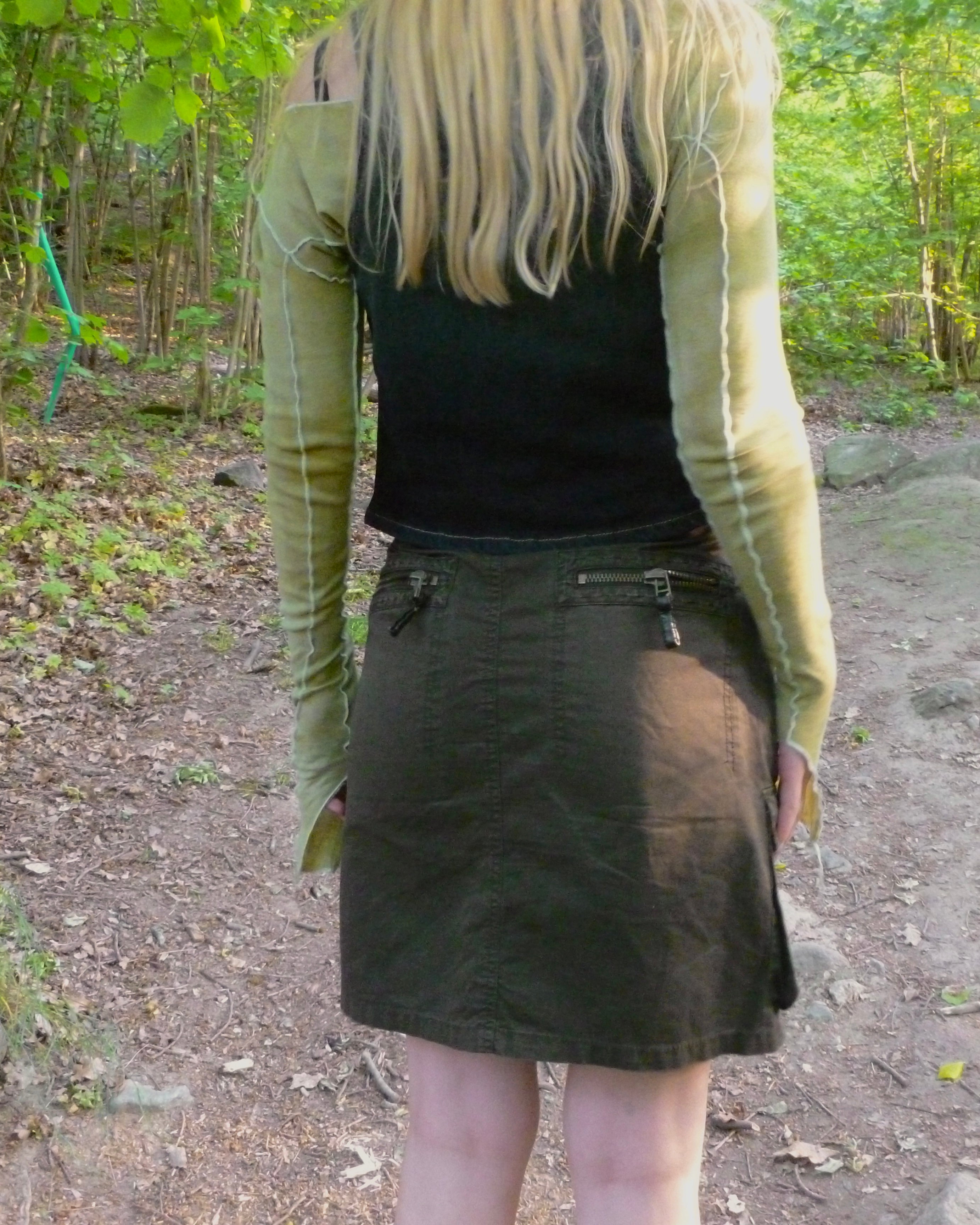 cargo pencil midi skirt w belt