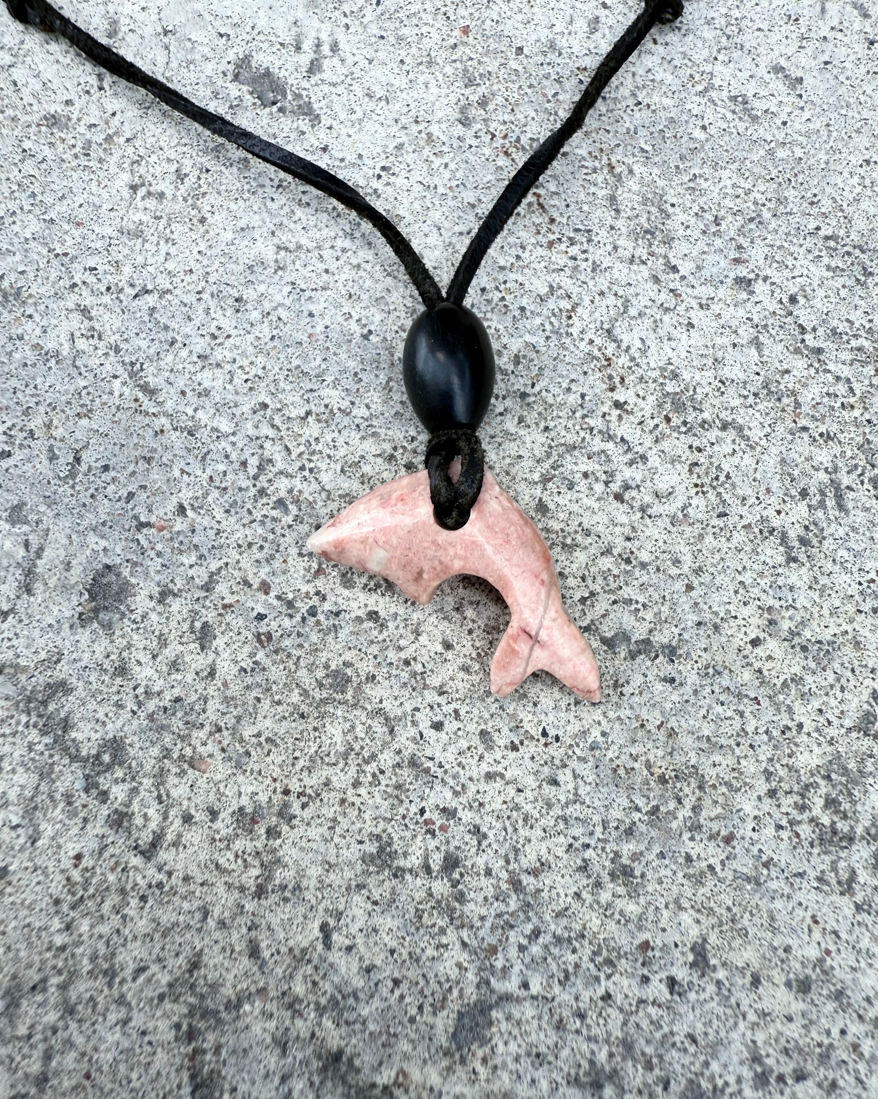 marble dolphin necklace