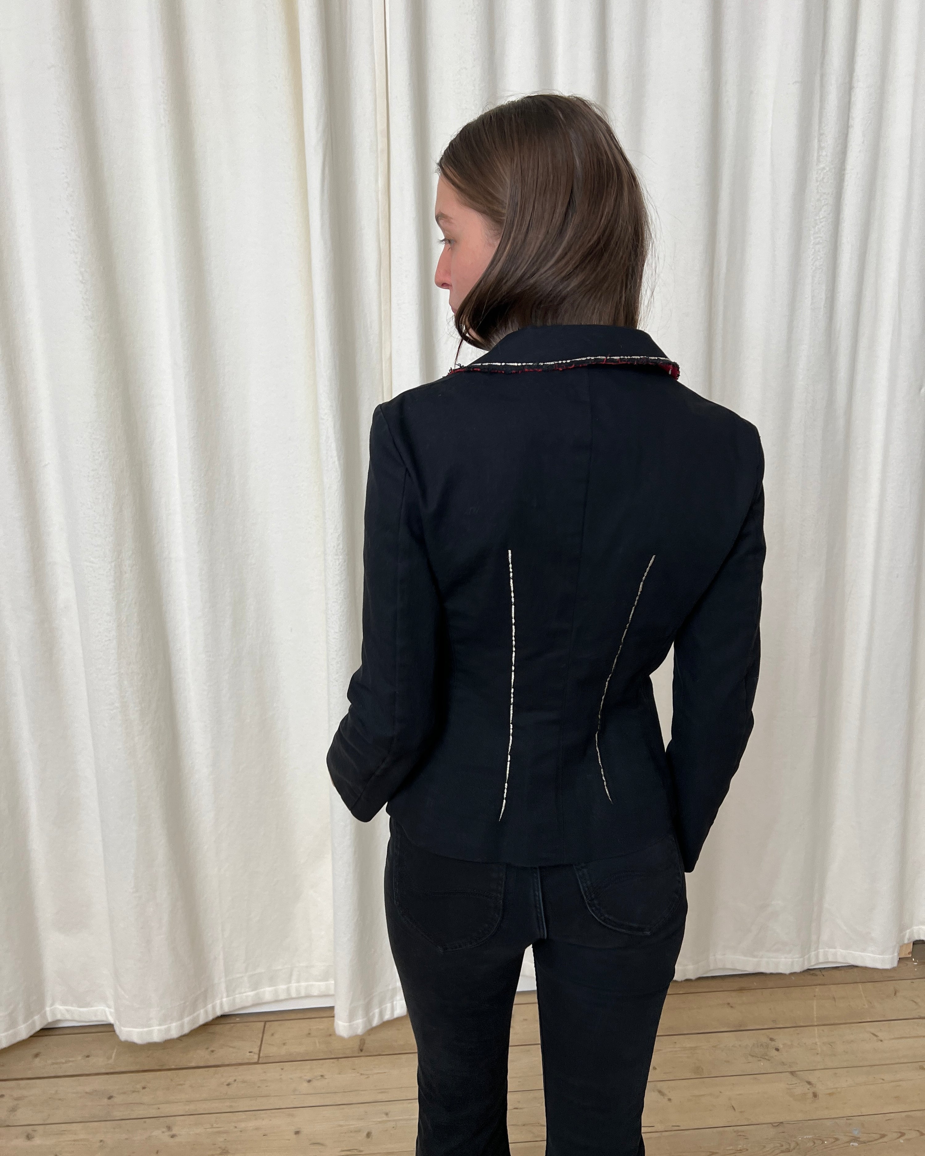 MOSCHINO fitted stitched blazer