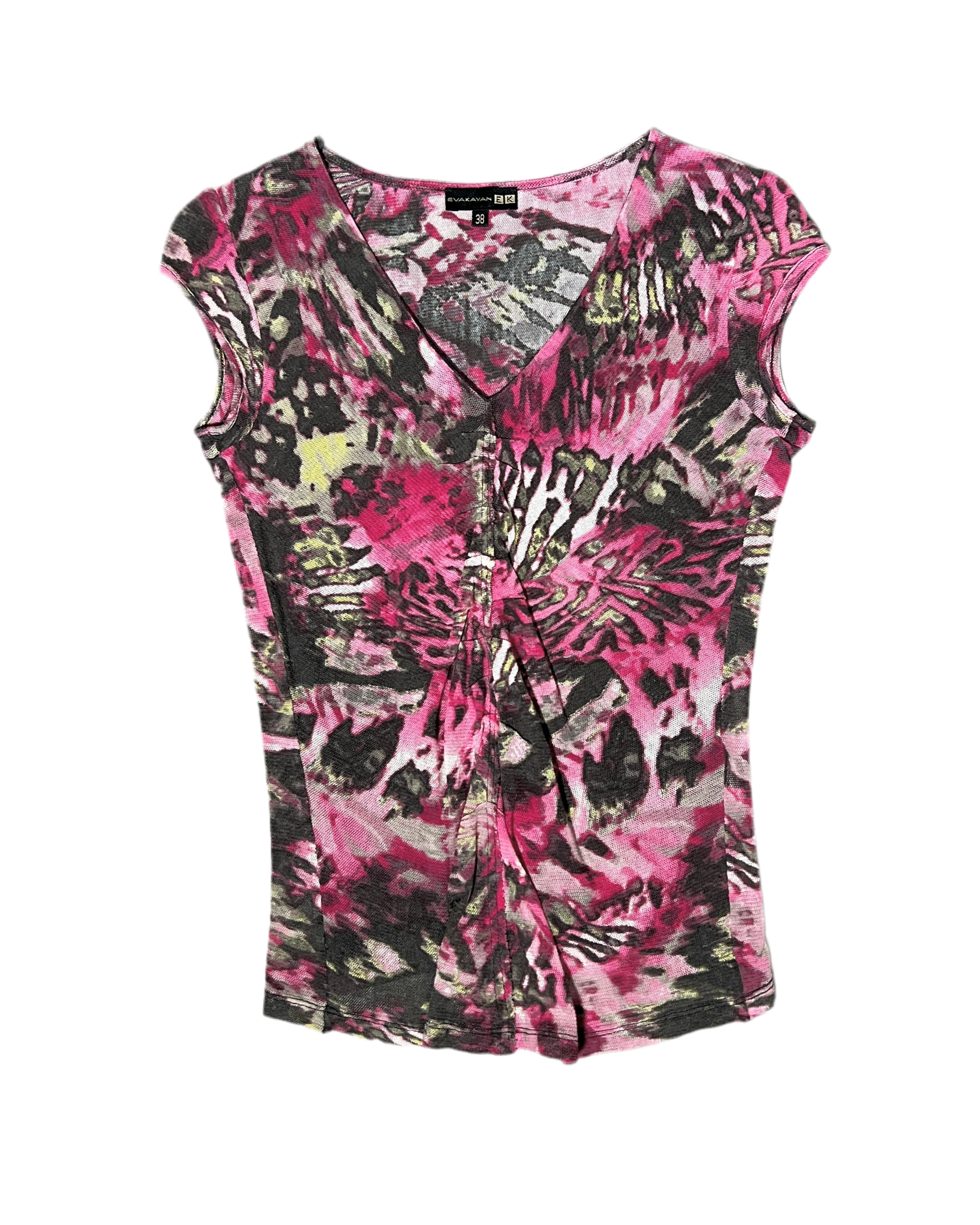 messy camo printed tank top