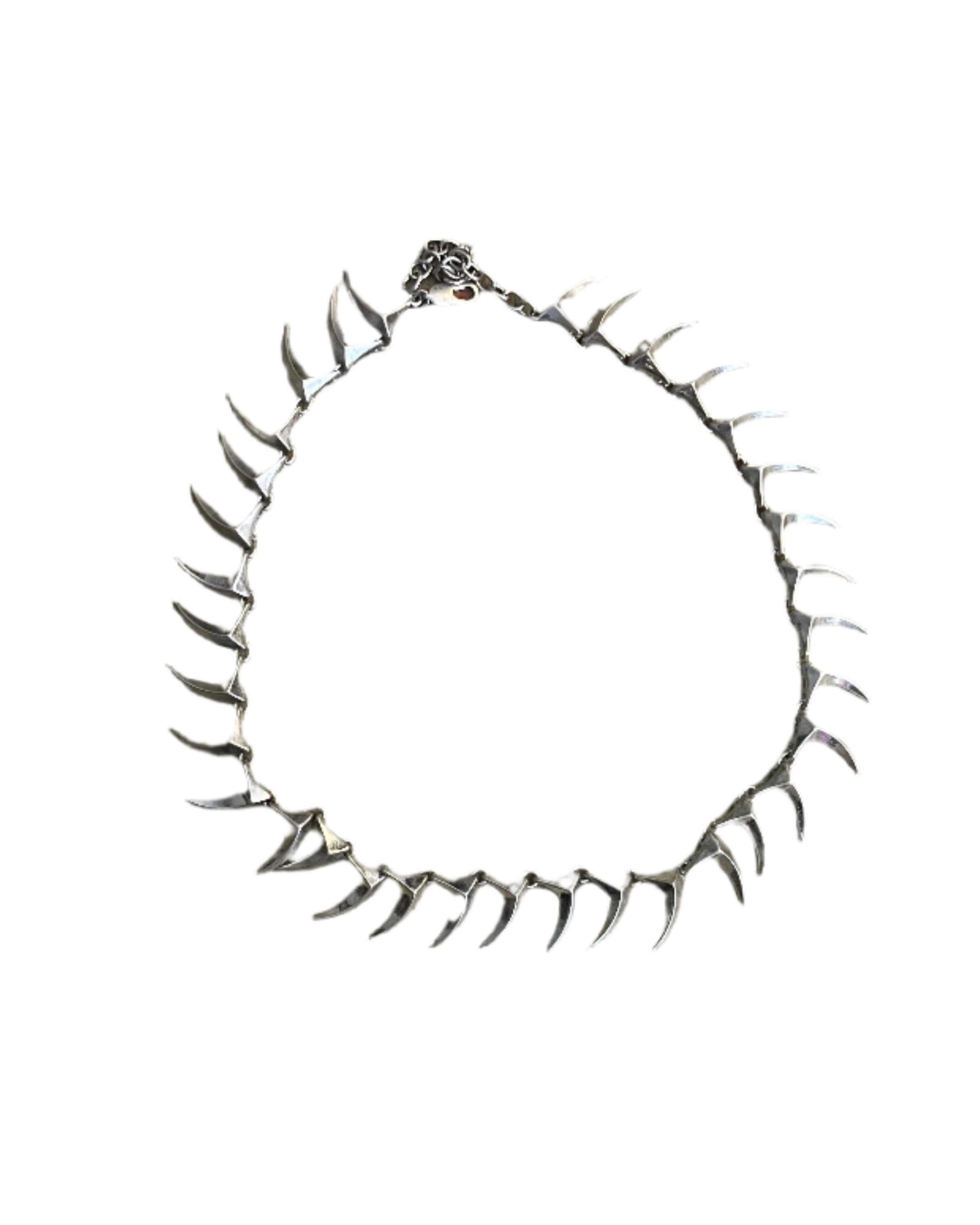 dragon teeth metal necklace