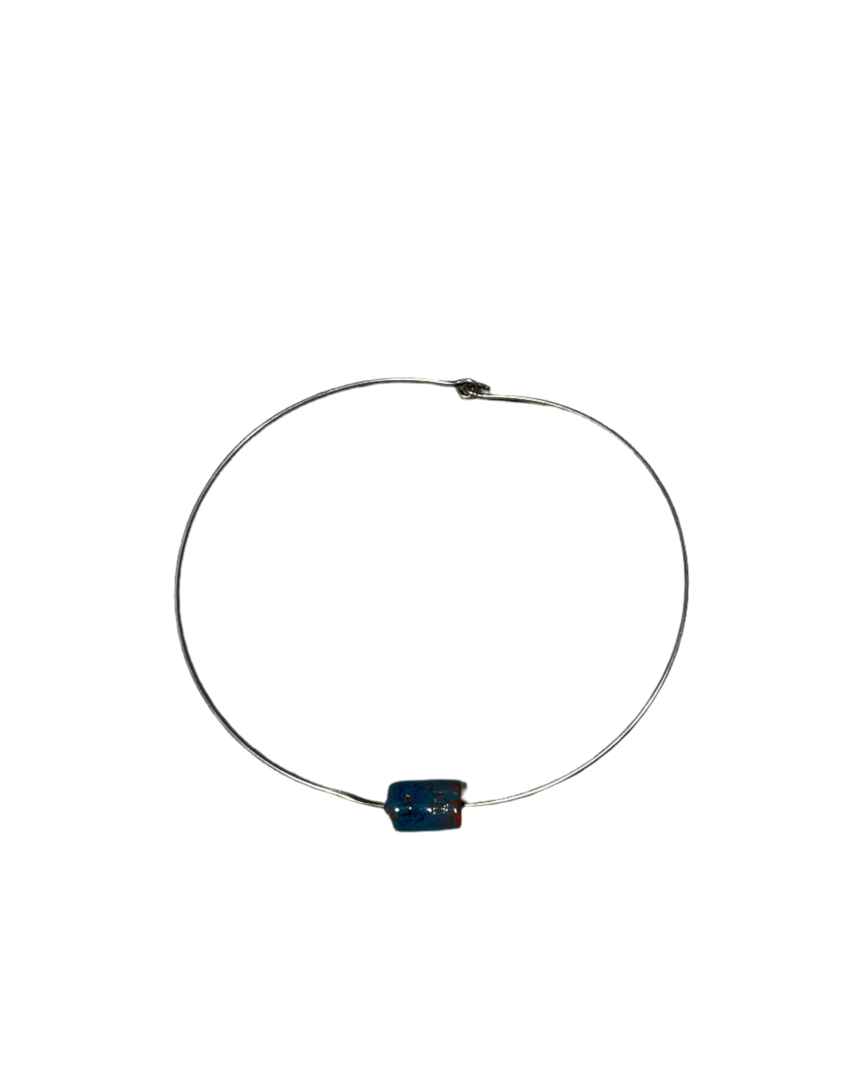 choker necklace blue bead