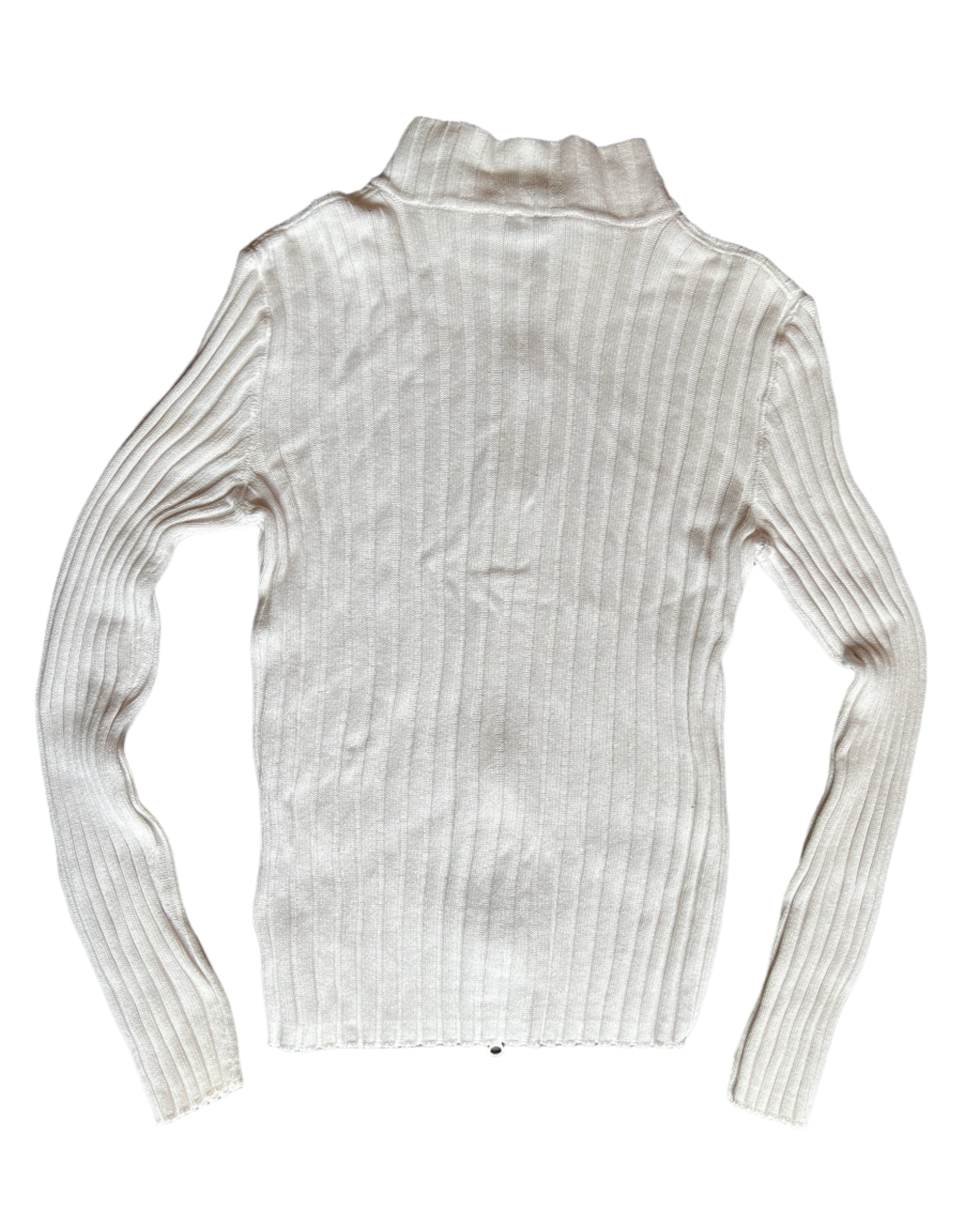 Armani ribbed cotton zip cardigan