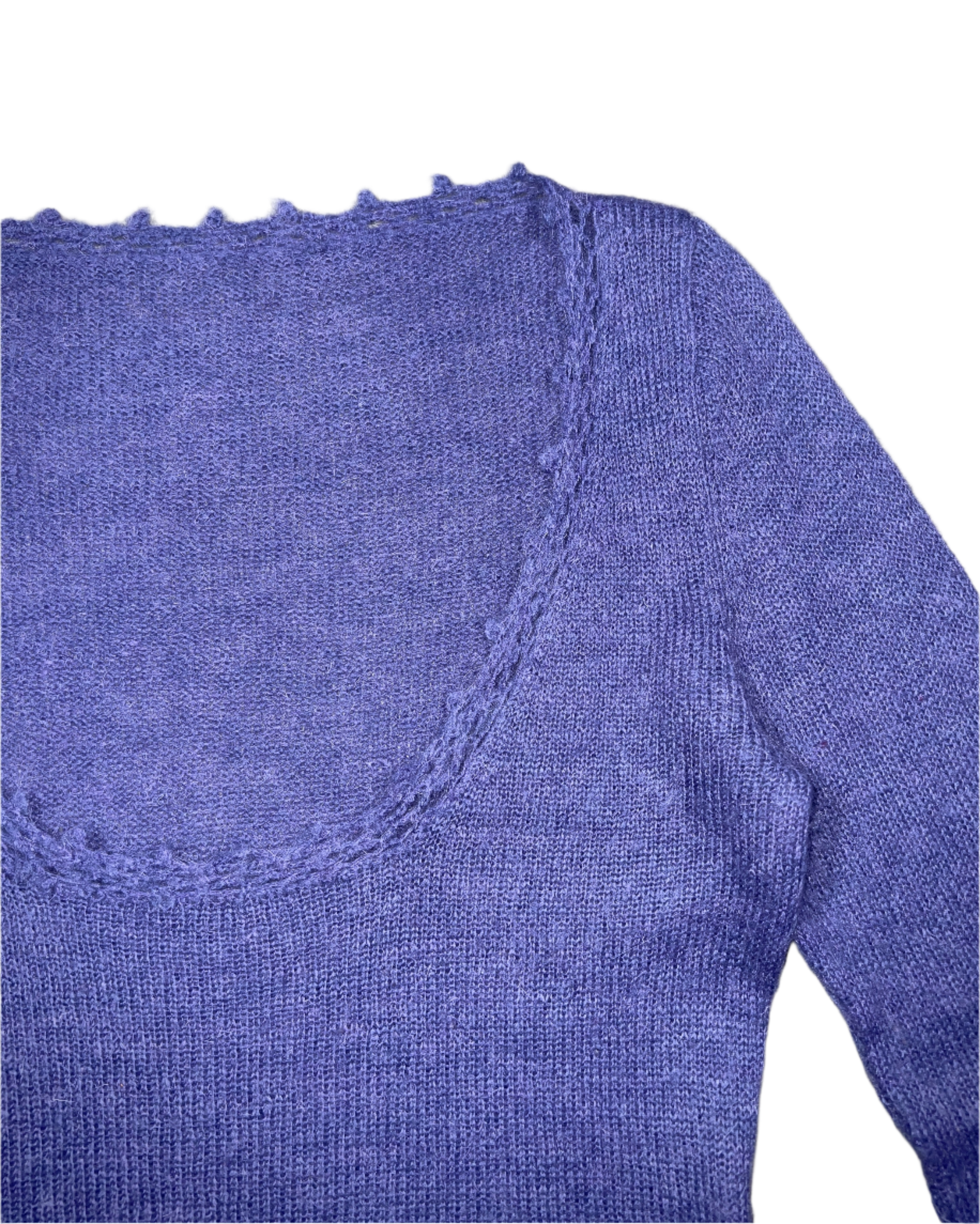 fine knit mohair 3/4 sleeve top
