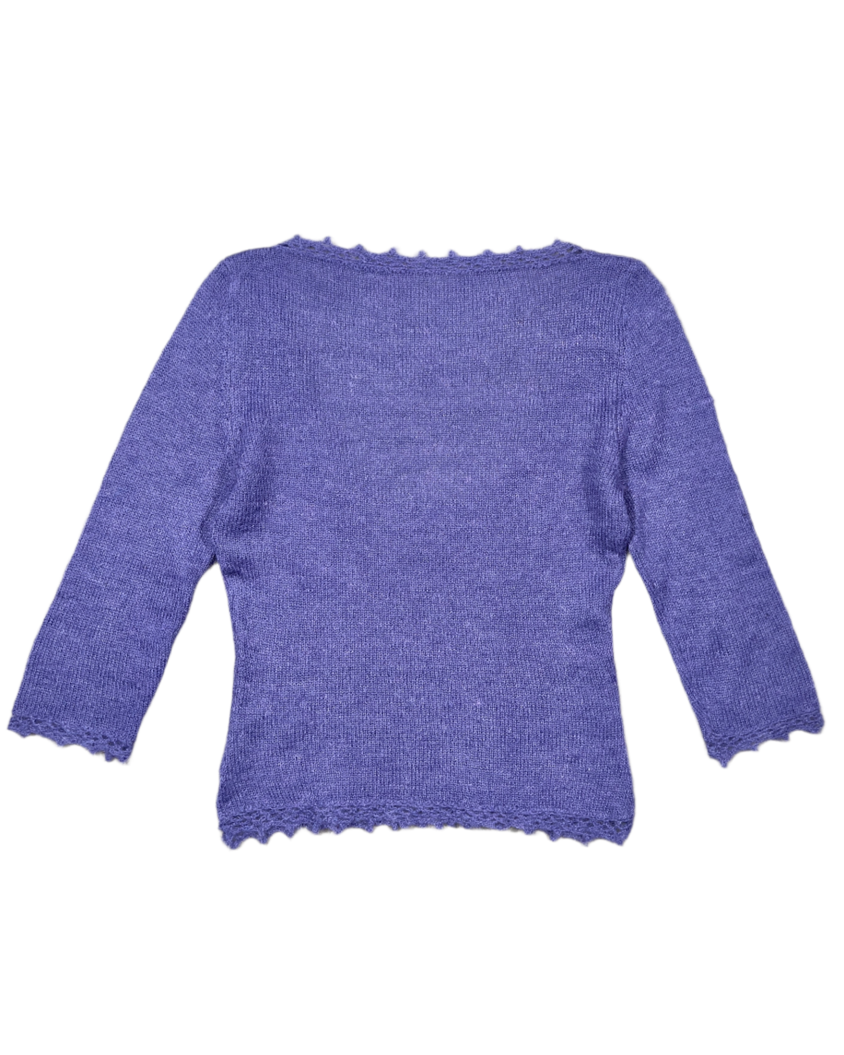 fine knit mohair 3/4 sleeve top