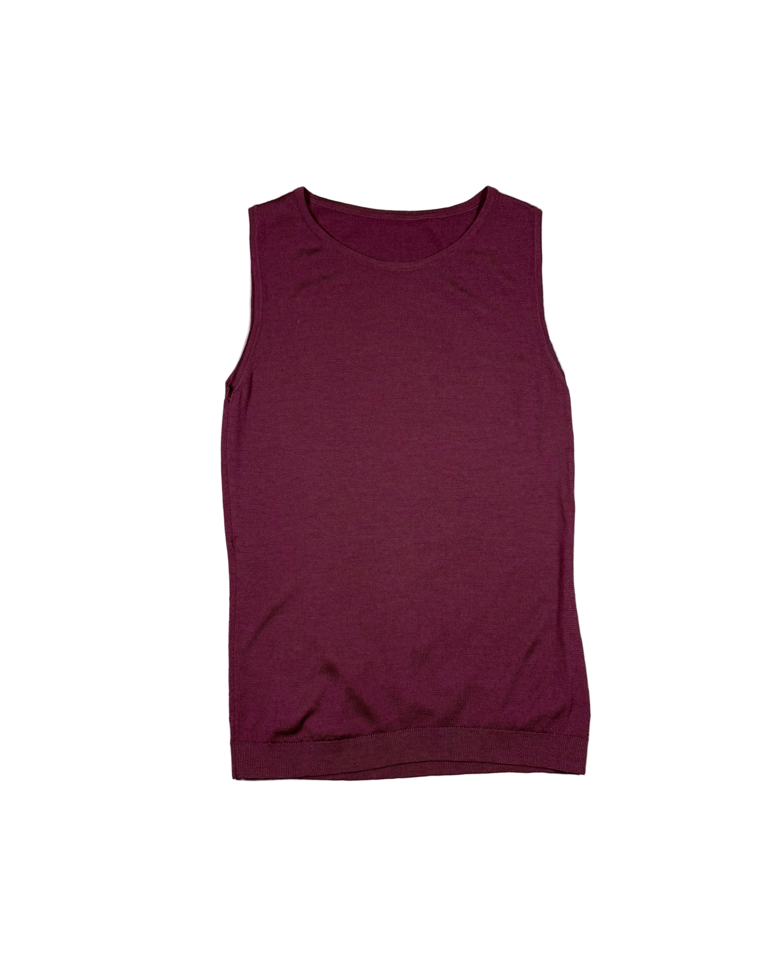 fine knitted 100% wool tank top