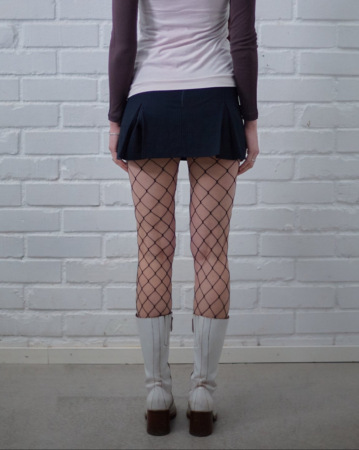 pinstripe mini skirt