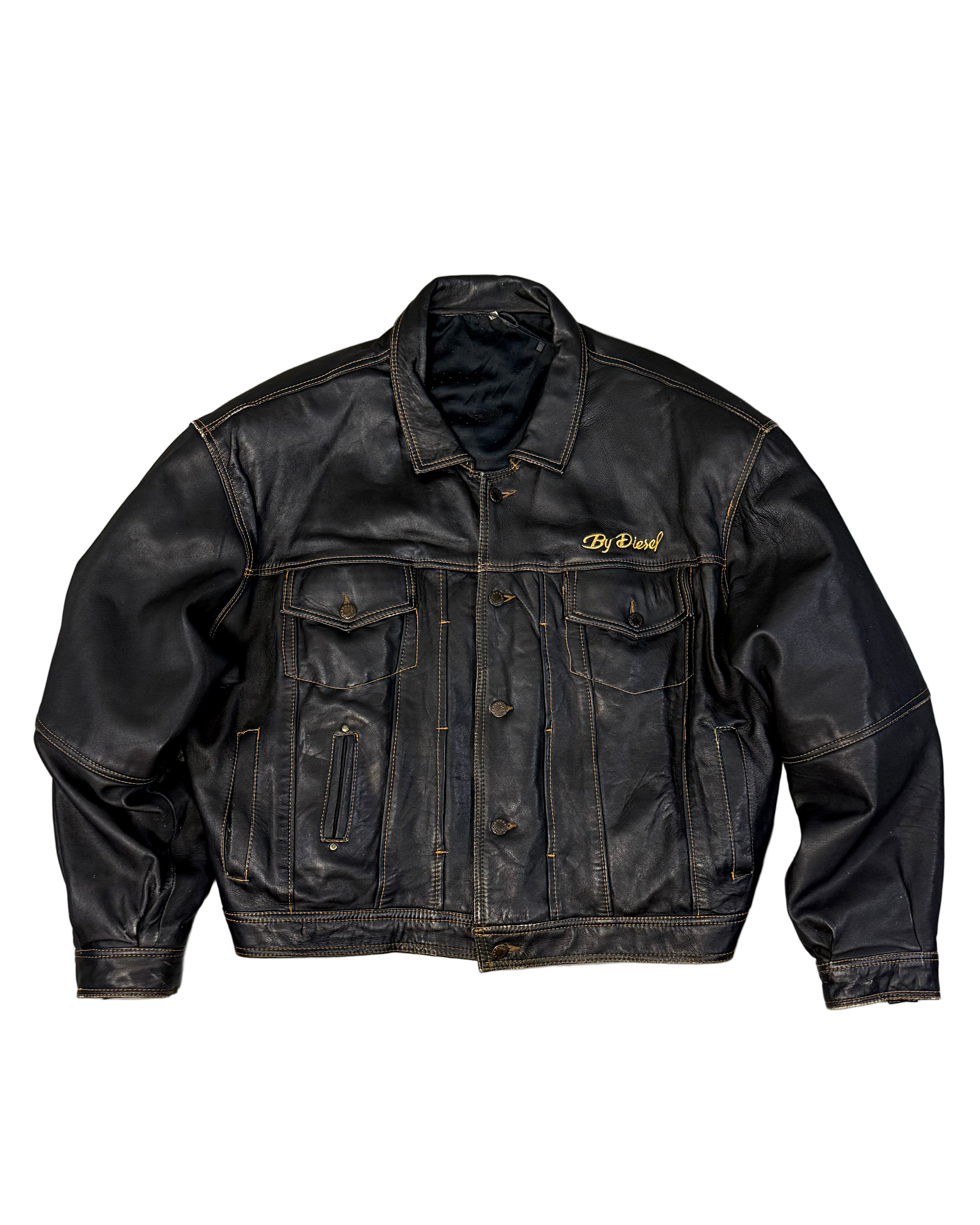 DIESEL oversized leather jacket