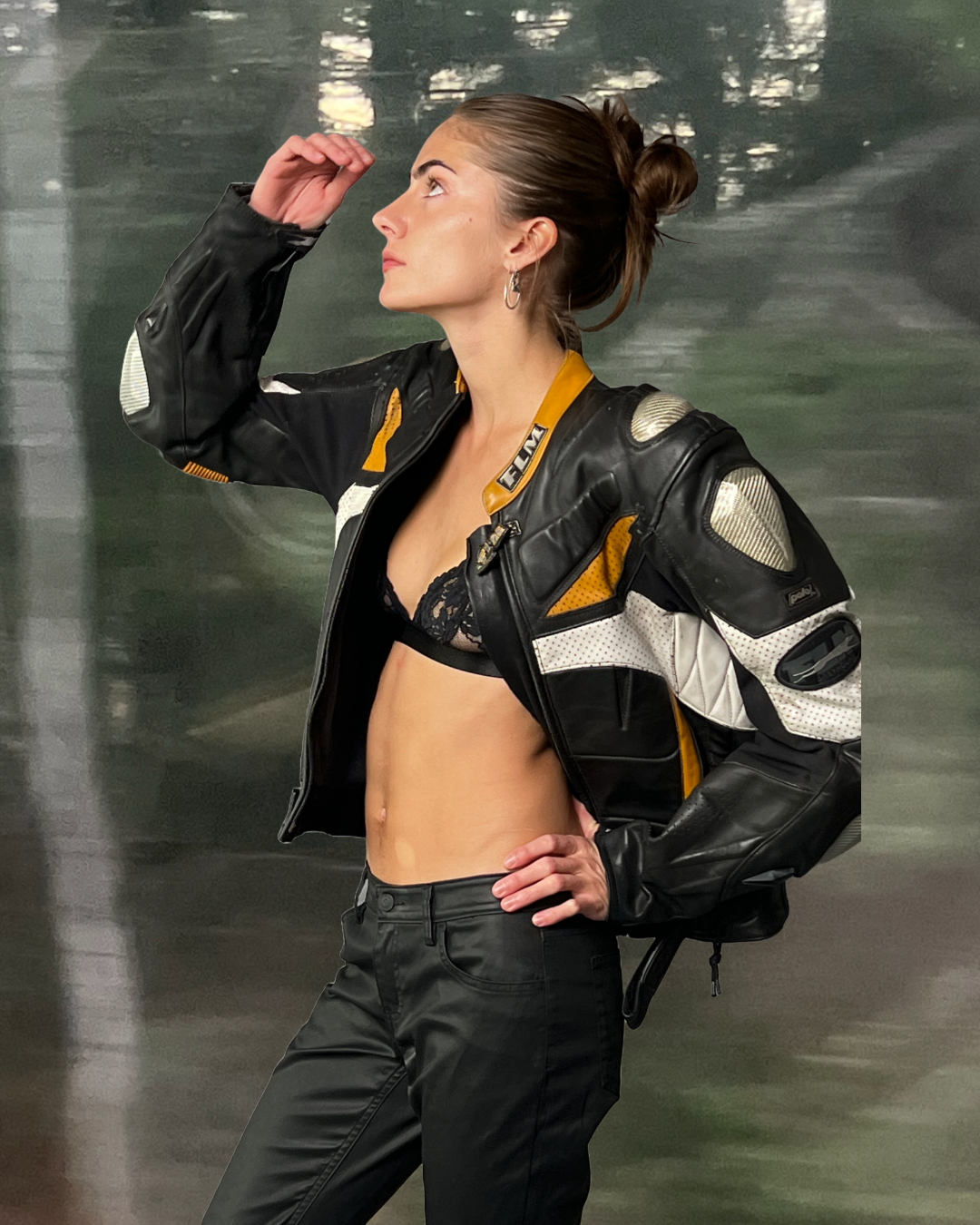 boxy mc racing leather jacket