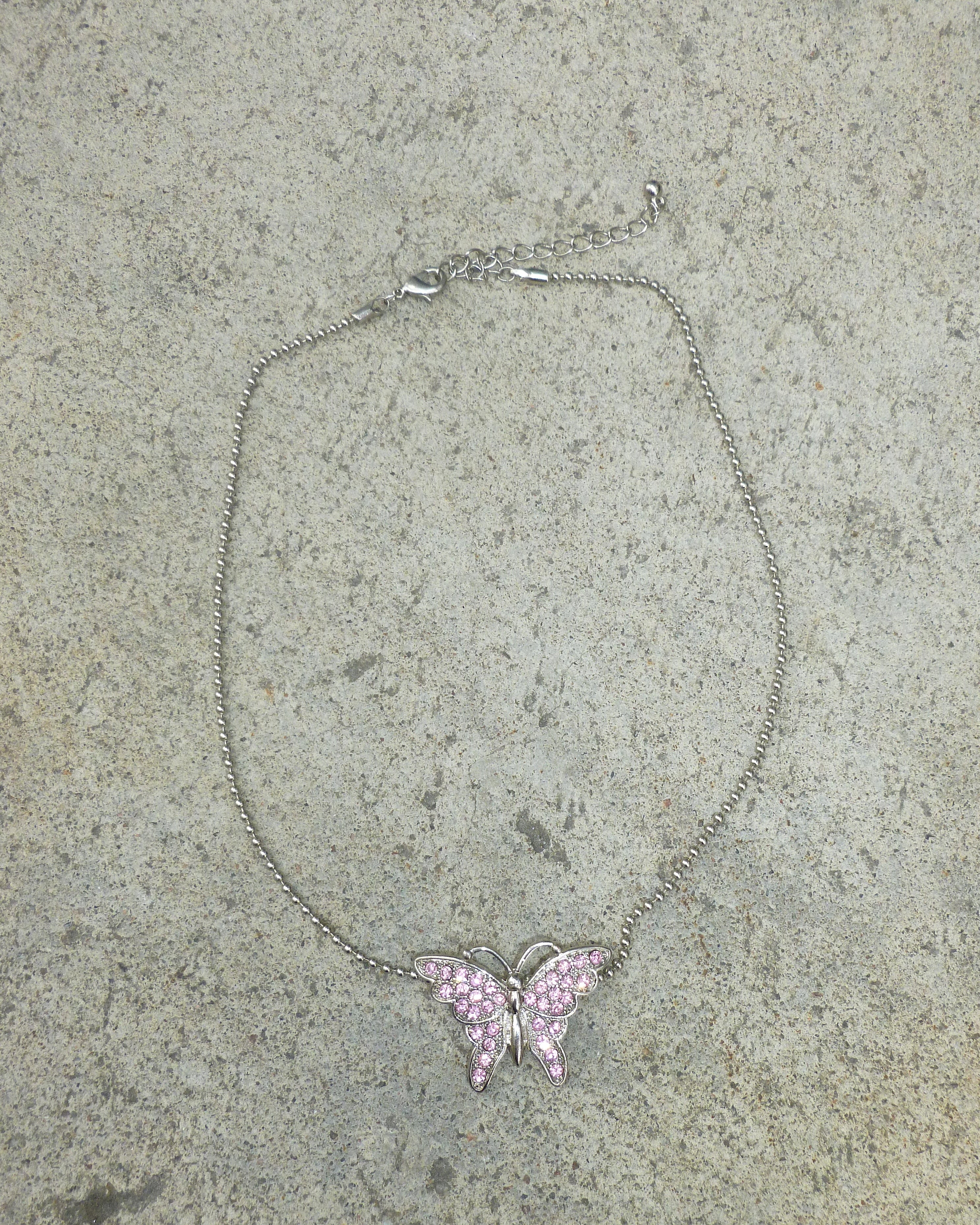 butterfly ball chain necklace