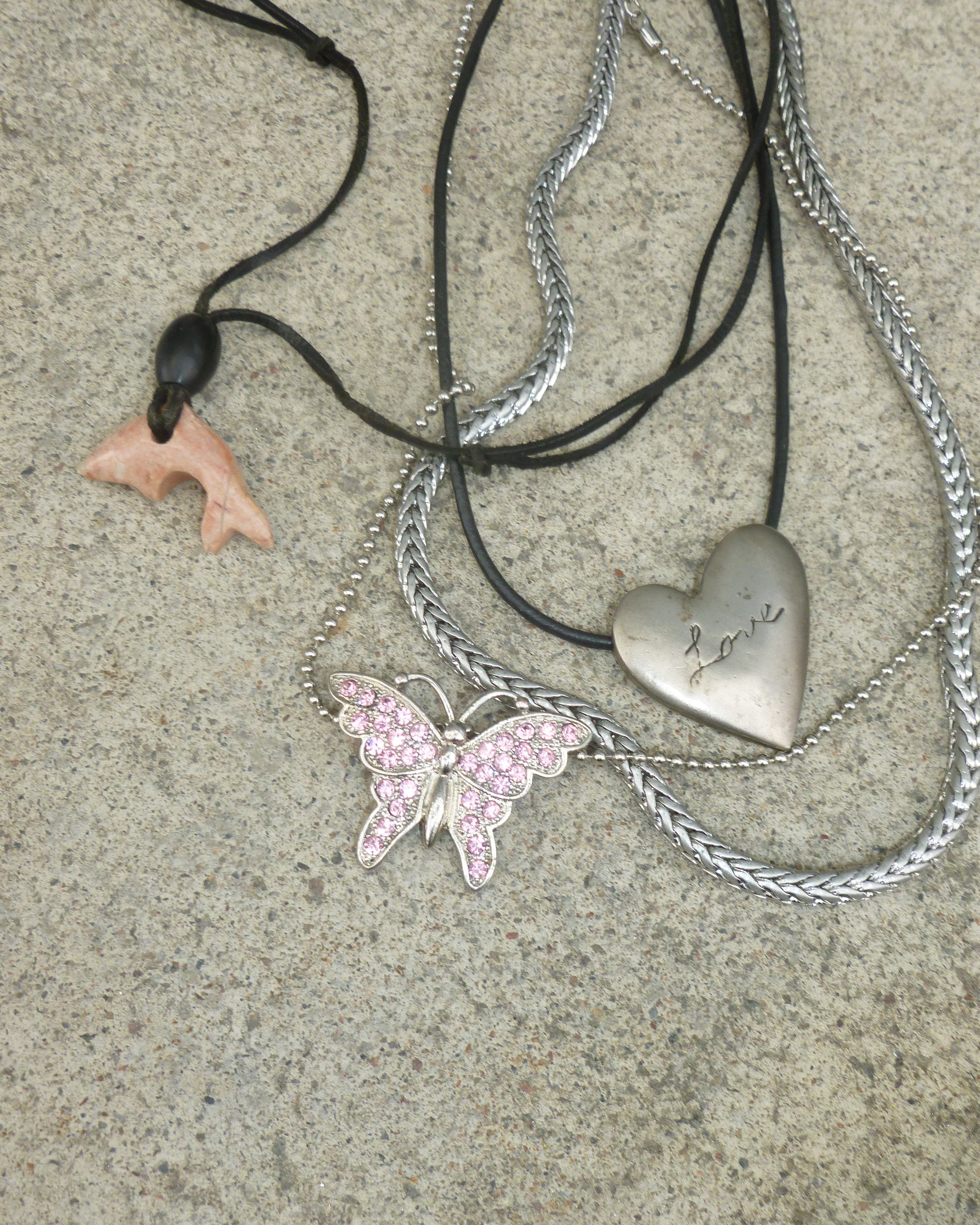 butterfly ball chain necklace