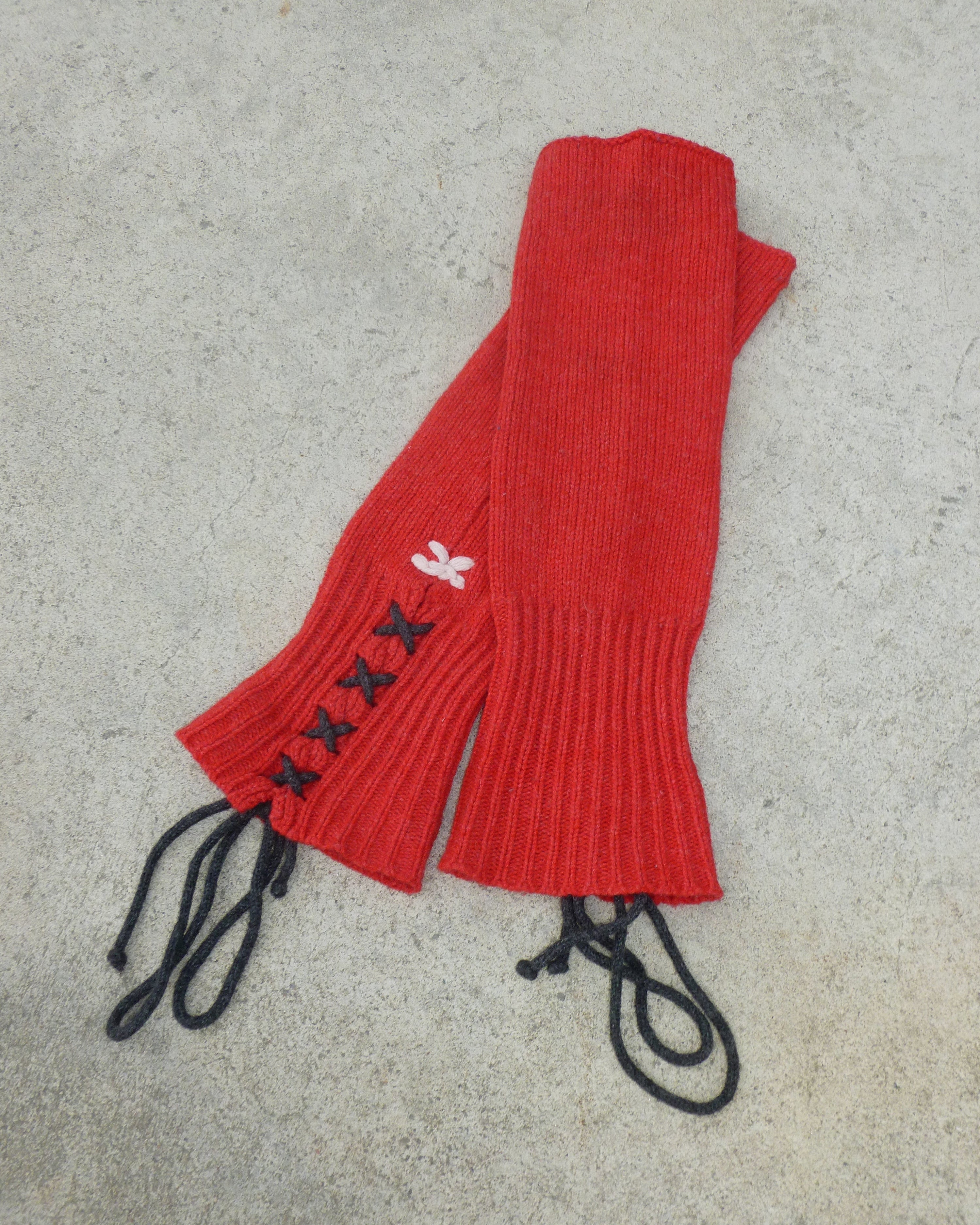 knitted wool sleeves legwarmers